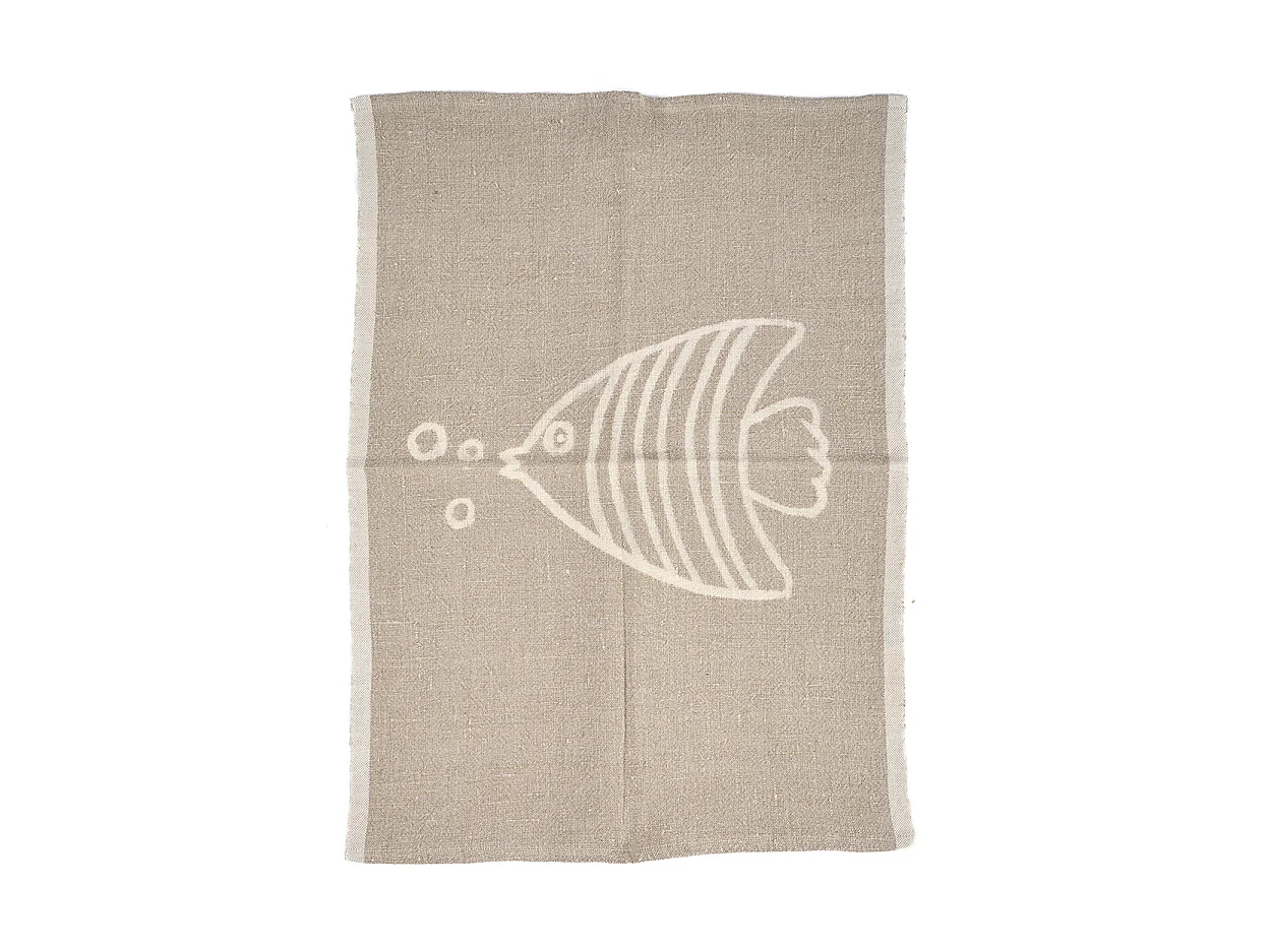 Le Torchons Fish En Lin - Blanc Naturel - 50x70