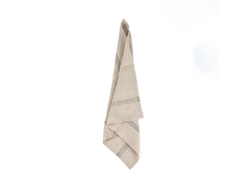 La Serviette Lint Biscuit - Naturel Noir - 45x45