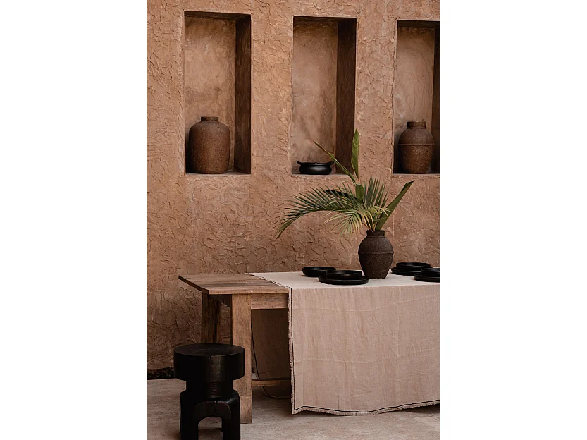 The Tuscany Tablecloth - Natural Black - 150x300