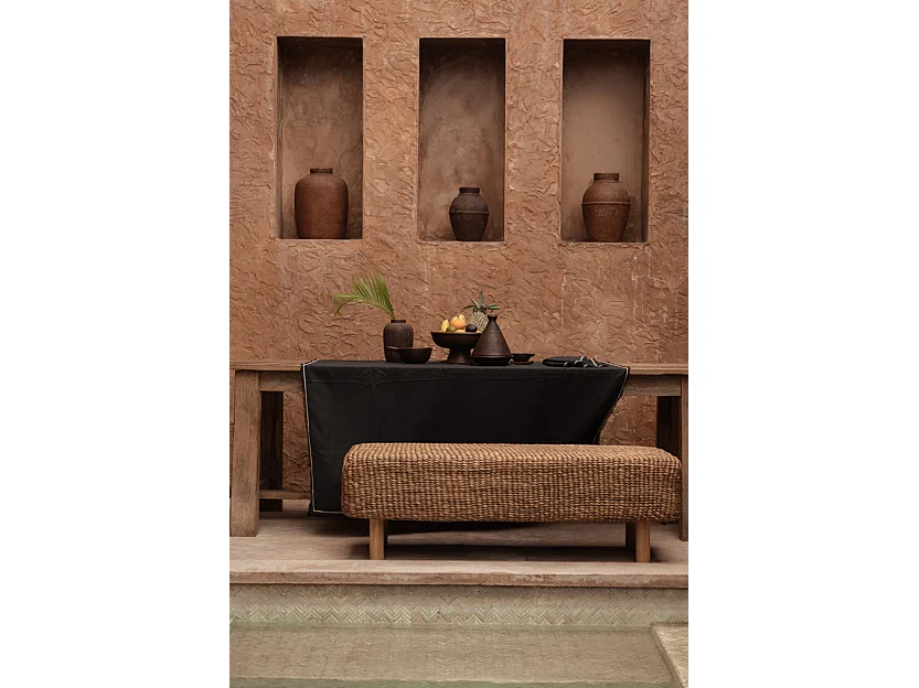 The Tuscany Tablecloth - Black Natural - 150x250