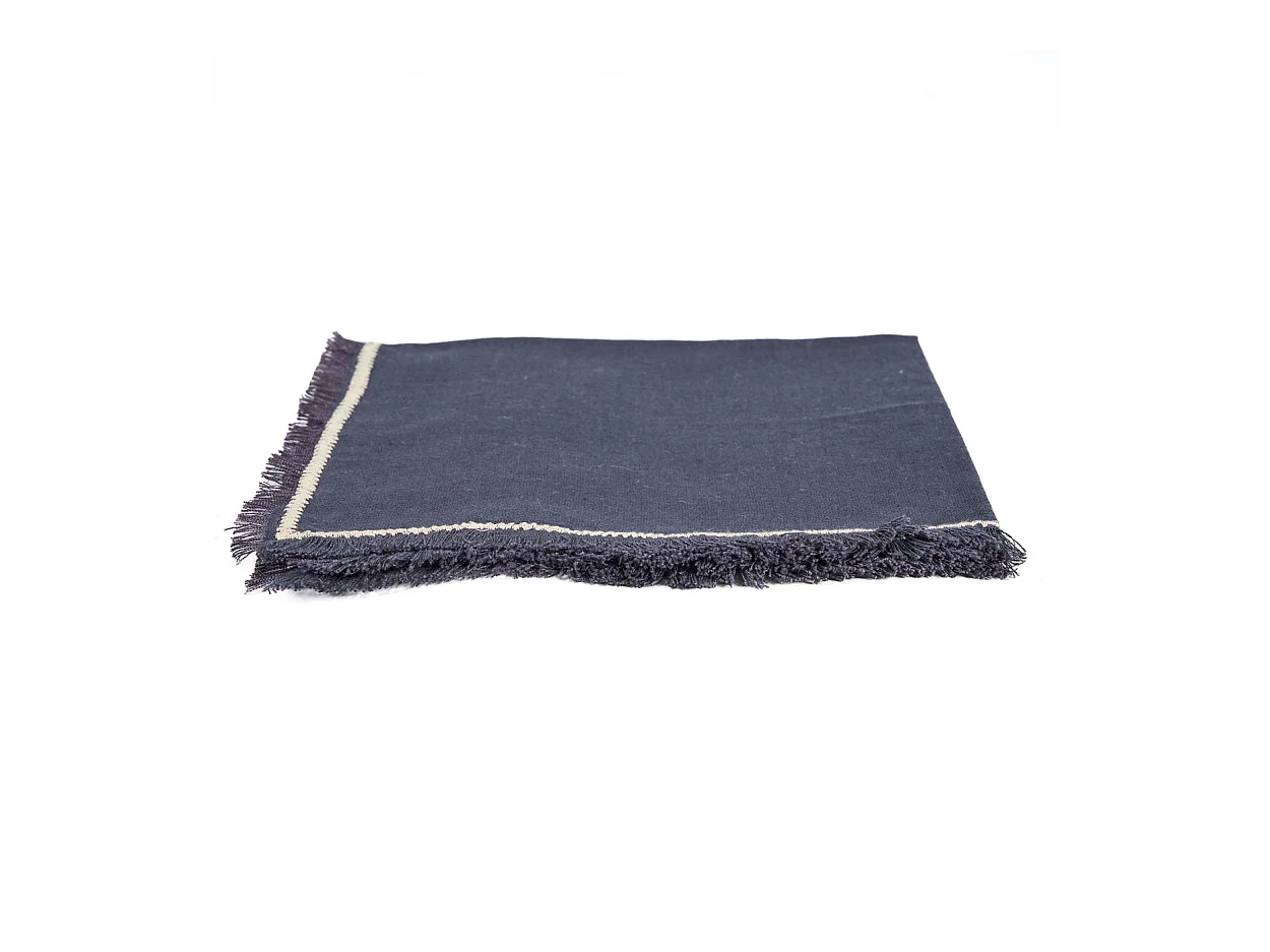 Het Tuscany Servet - Zwart Natuurlijk - 45x45