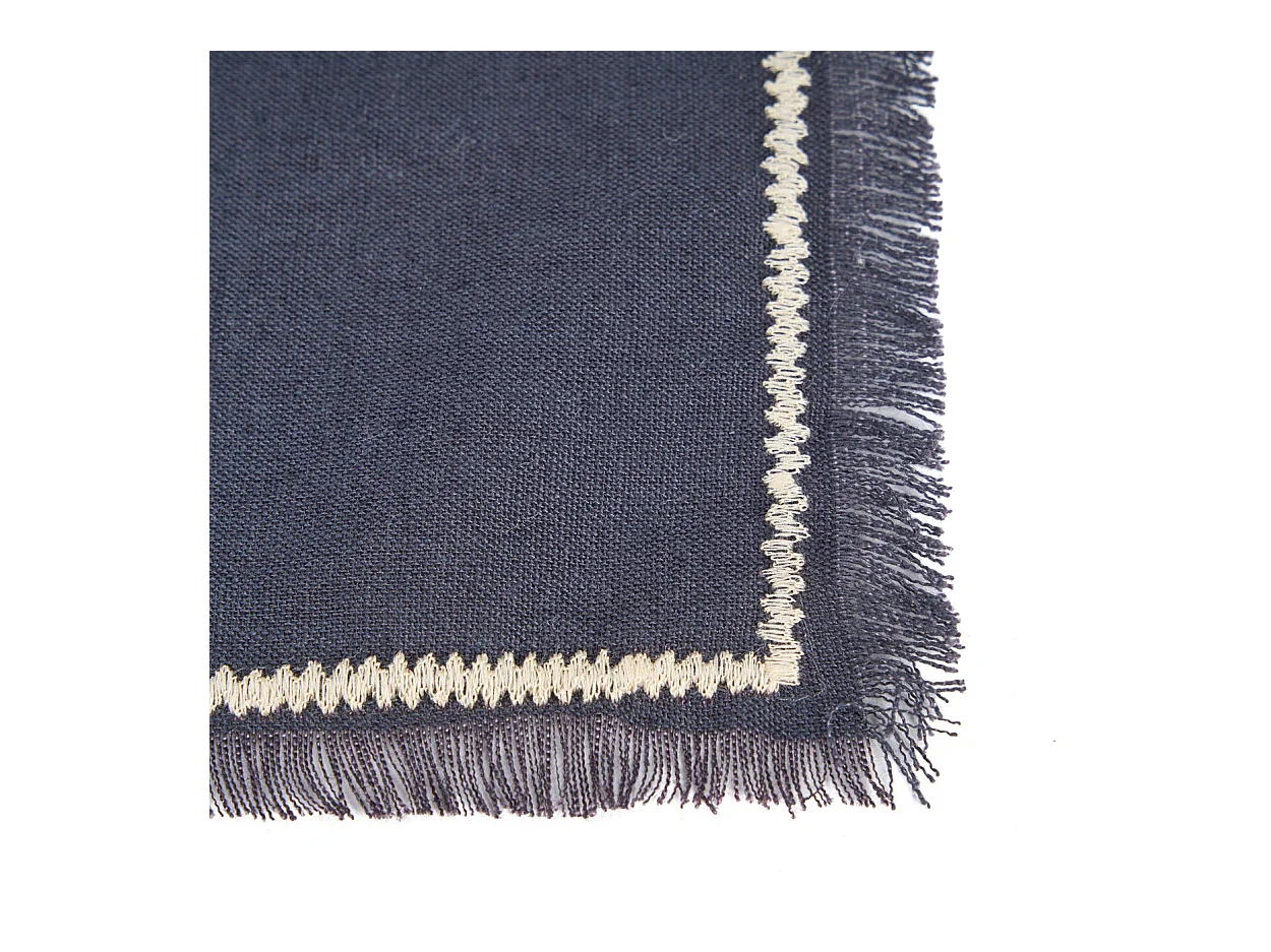 Het Tuscany Servet - Zwart Natuurlijk - 45x45