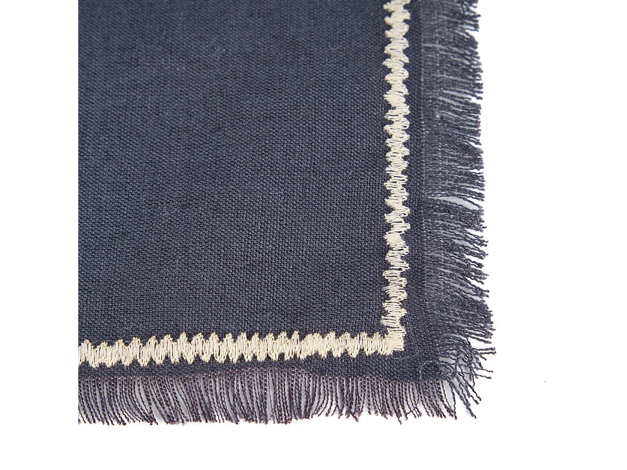 La Serviette Tuscany - Noir Naturel - 45x45