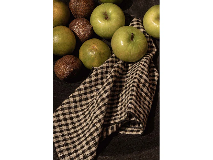 La Serviette Picknick - Naturel Noir - 45x45