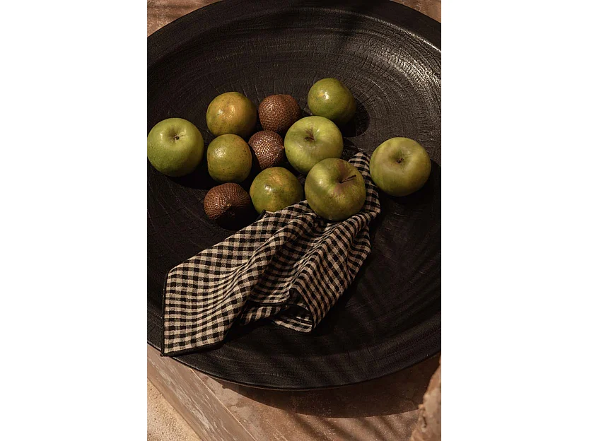 La Serviette Picknick - Naturel Noir - 45x45