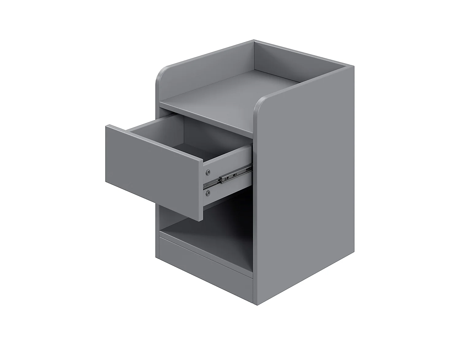 Massivholz-Kombibett 140x200 cm, Kopfteil mit integriertem Stauraum, Schubladen, Nachttisch, großer Schrank, Sitzbank, Tatami-Stauraumbett, grau