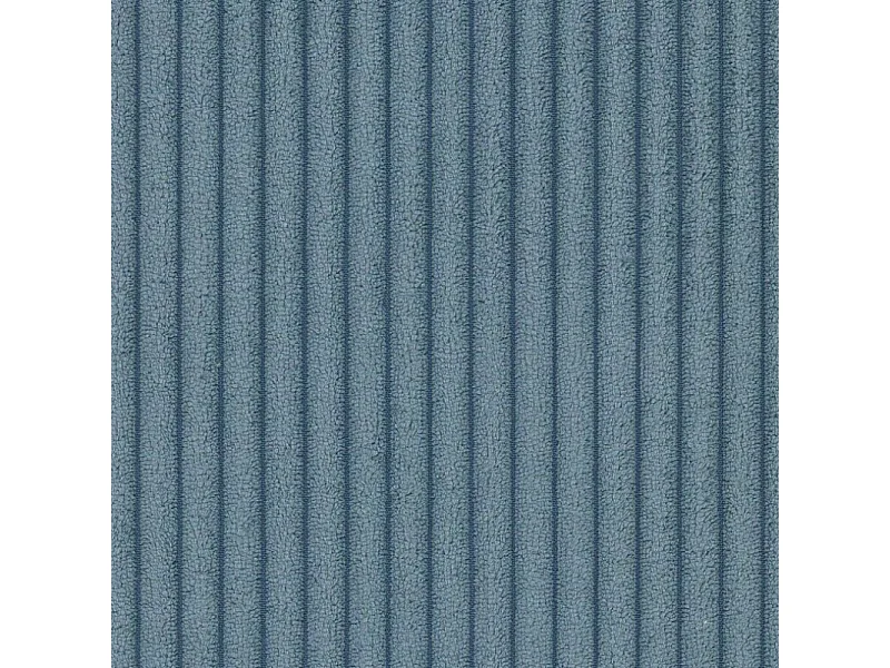 Canapé d'angle mini Isla droit velours côtelé bleu