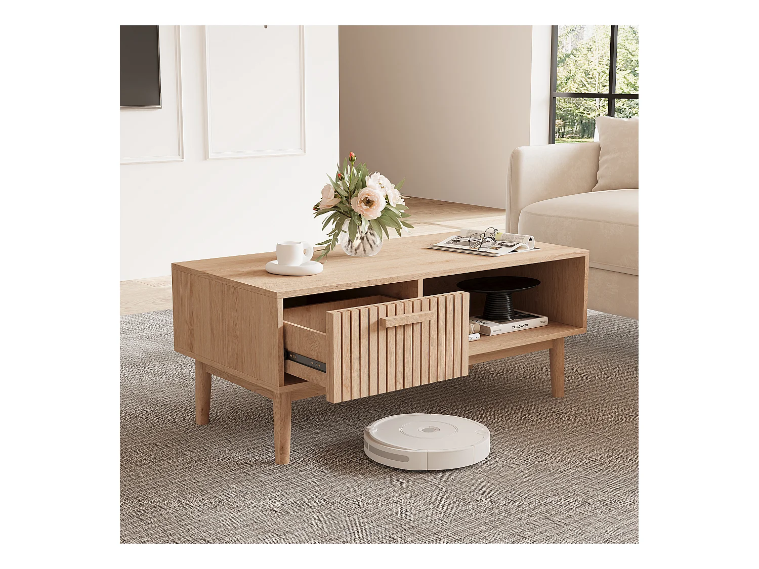 Table Basse - Salon, Salle à Manger, L110 x l50 x H43cm