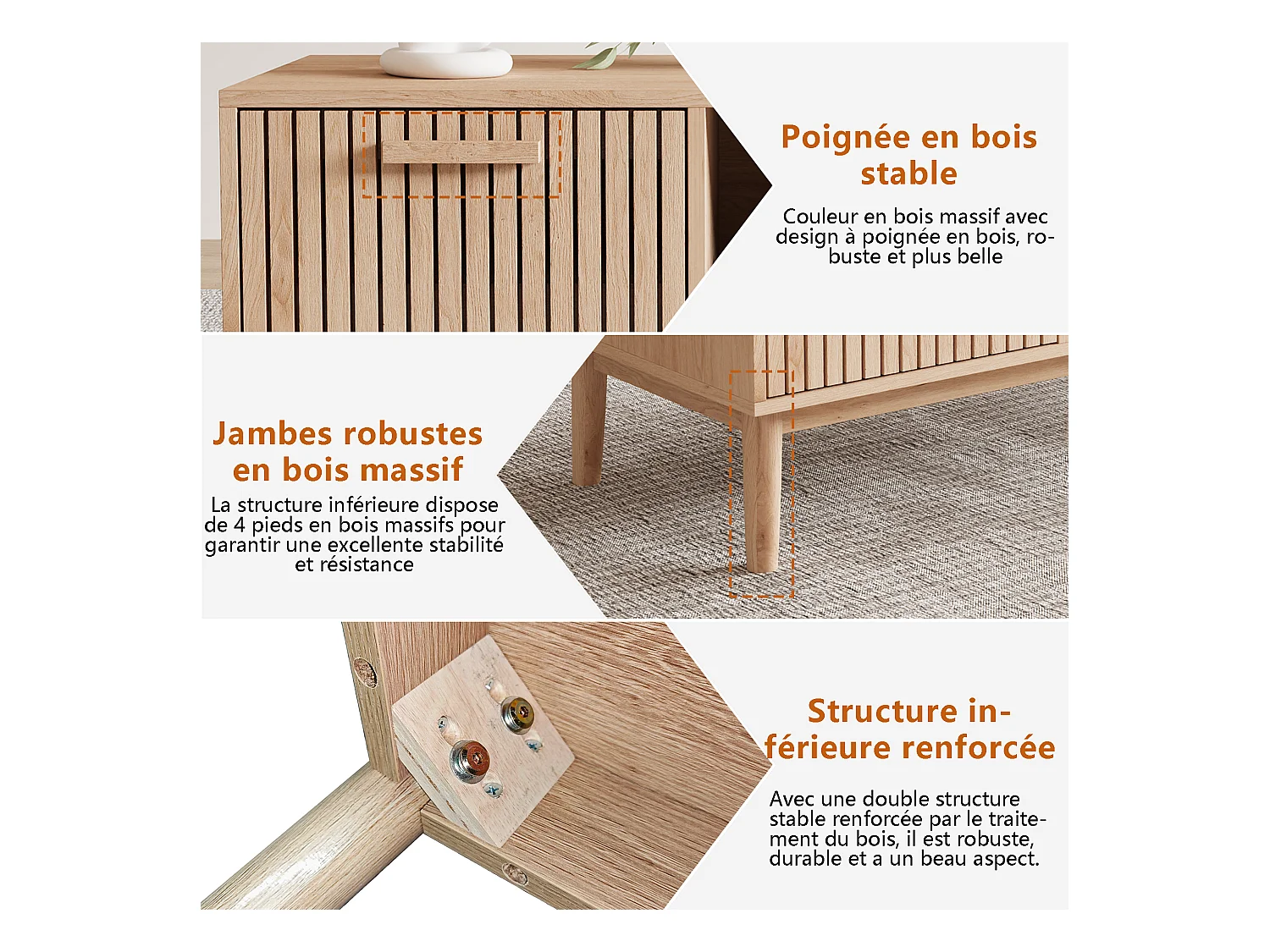 Couchtisch – Wohnzimmer, Esszimmer, L110 x B50 x H43 cm