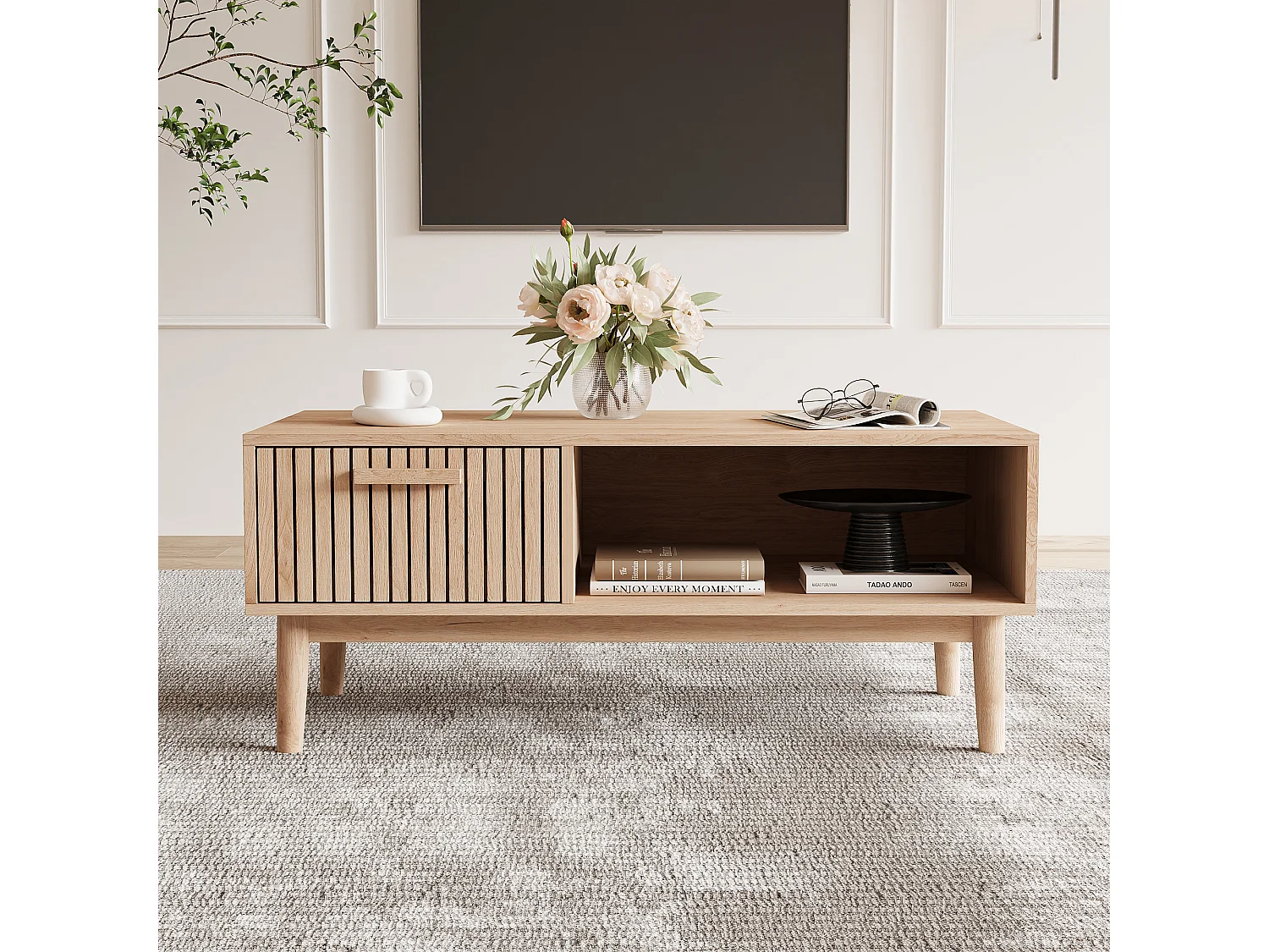 Salontafel - Woonkamer, Eetkamer, L110 x B50 x H43cm