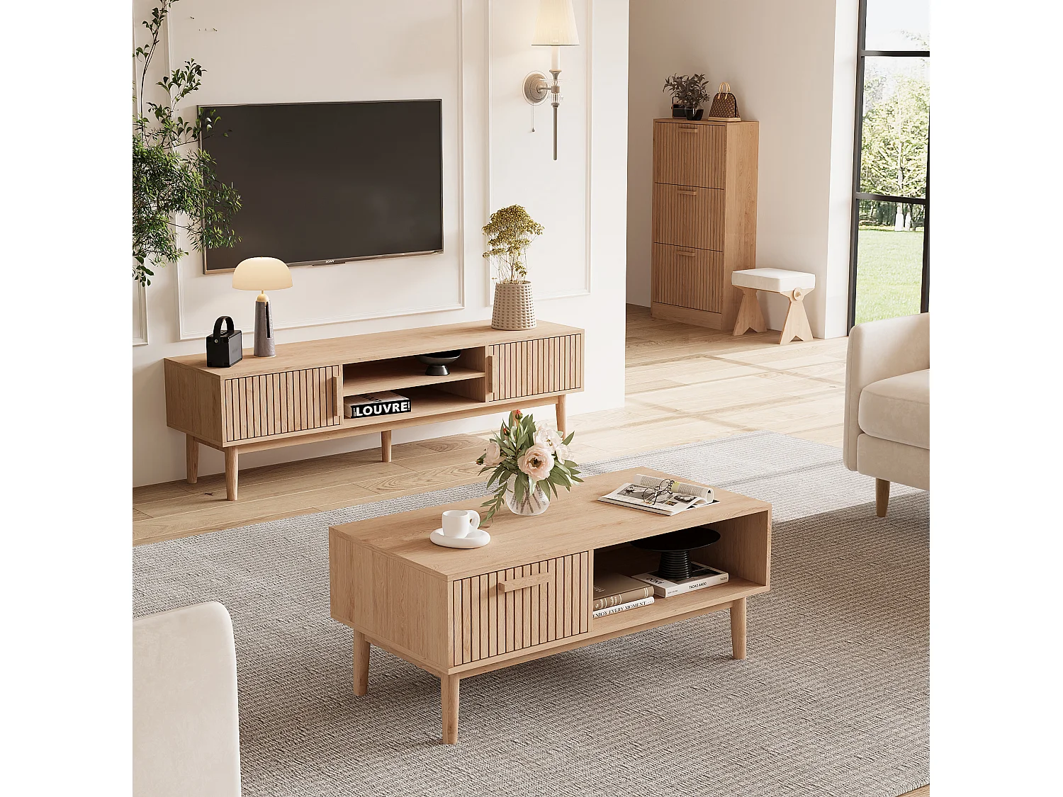 Salontafel - Woonkamer, Eetkamer, L110 x B50 x H43cm