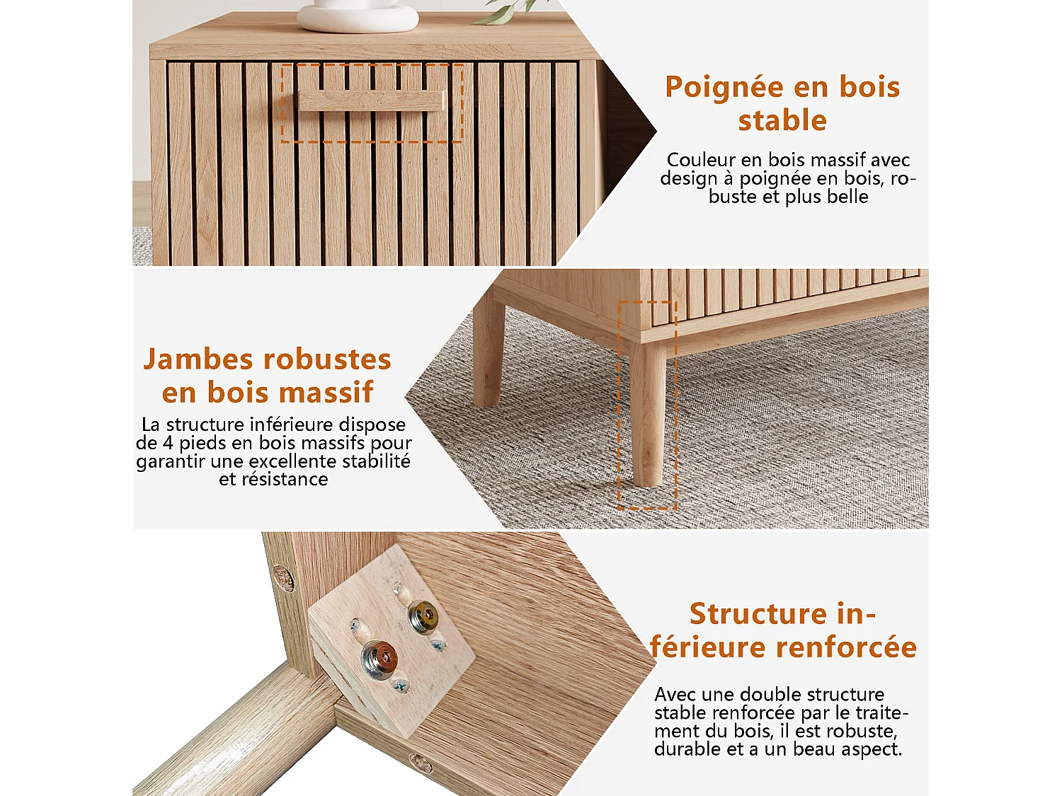 Salontafel - Woonkamer, Eetkamer, L110 x B50 x H43cm