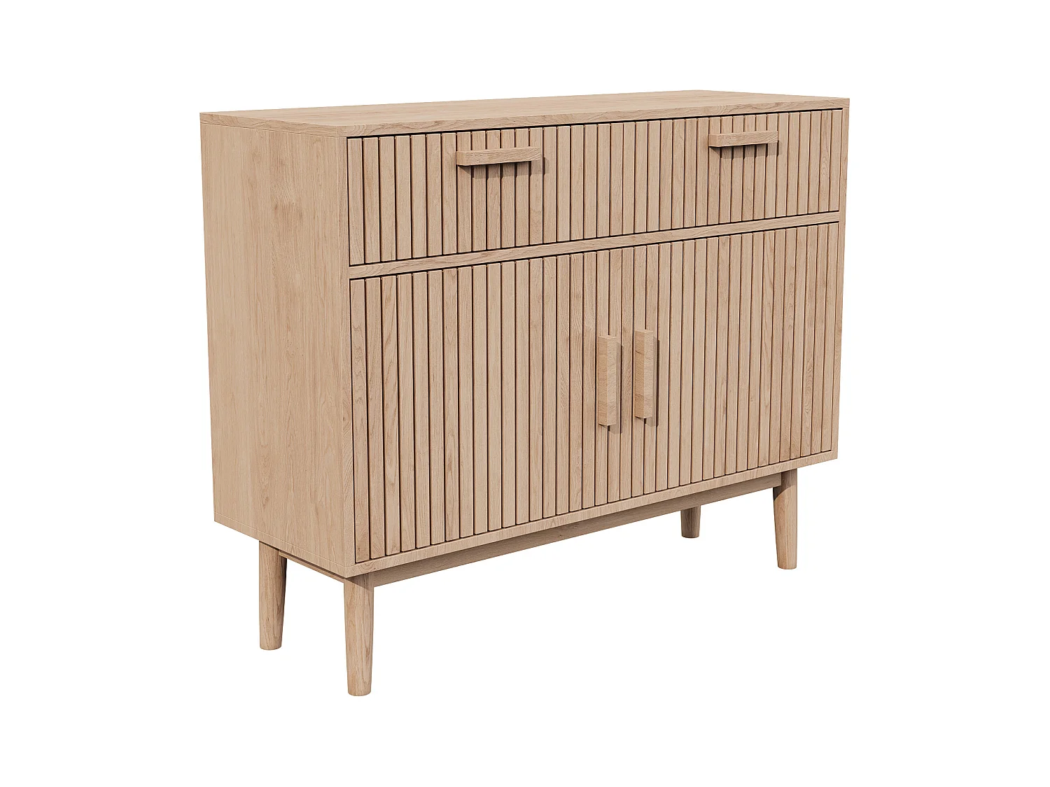 Buffet Meuble de Rangement Armoire pour Salon, Cuisine avec 2 Portes en 2 tiroirs 100 x 35 x 80 cm
