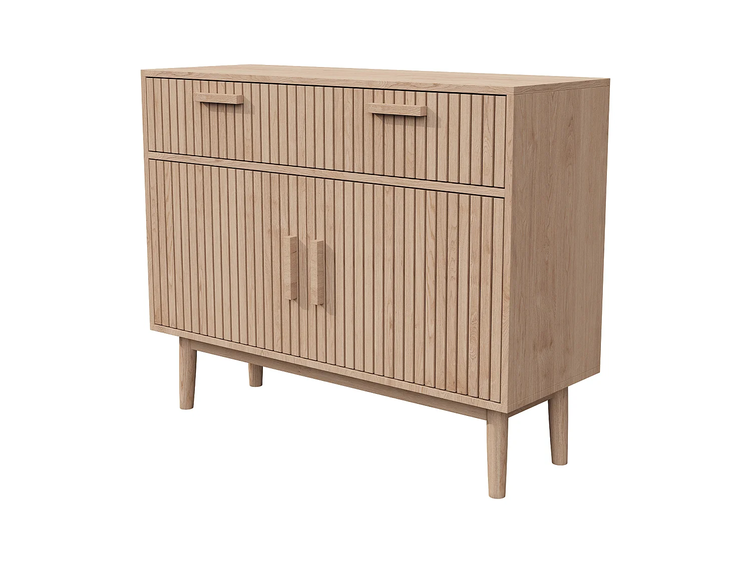 Buffet Meuble de Rangement Armoire pour Salon, Cuisine avec 2 Portes en 2 tiroirs 100 x 35 x 80 cm
