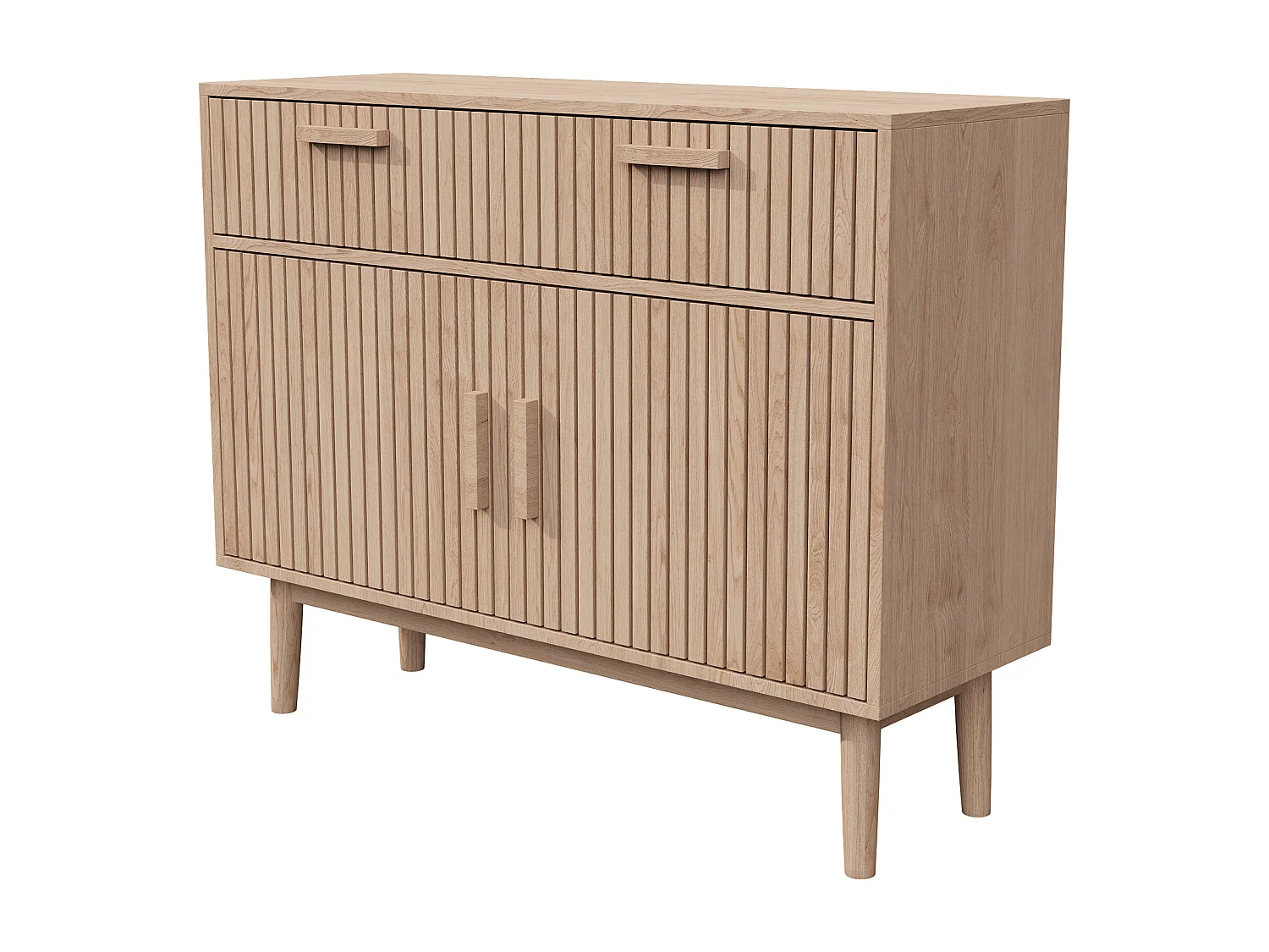 Dressoirkast voor woonkamer, keuken met 2 deuren en 2 lades 100 x 35 x 80 cm