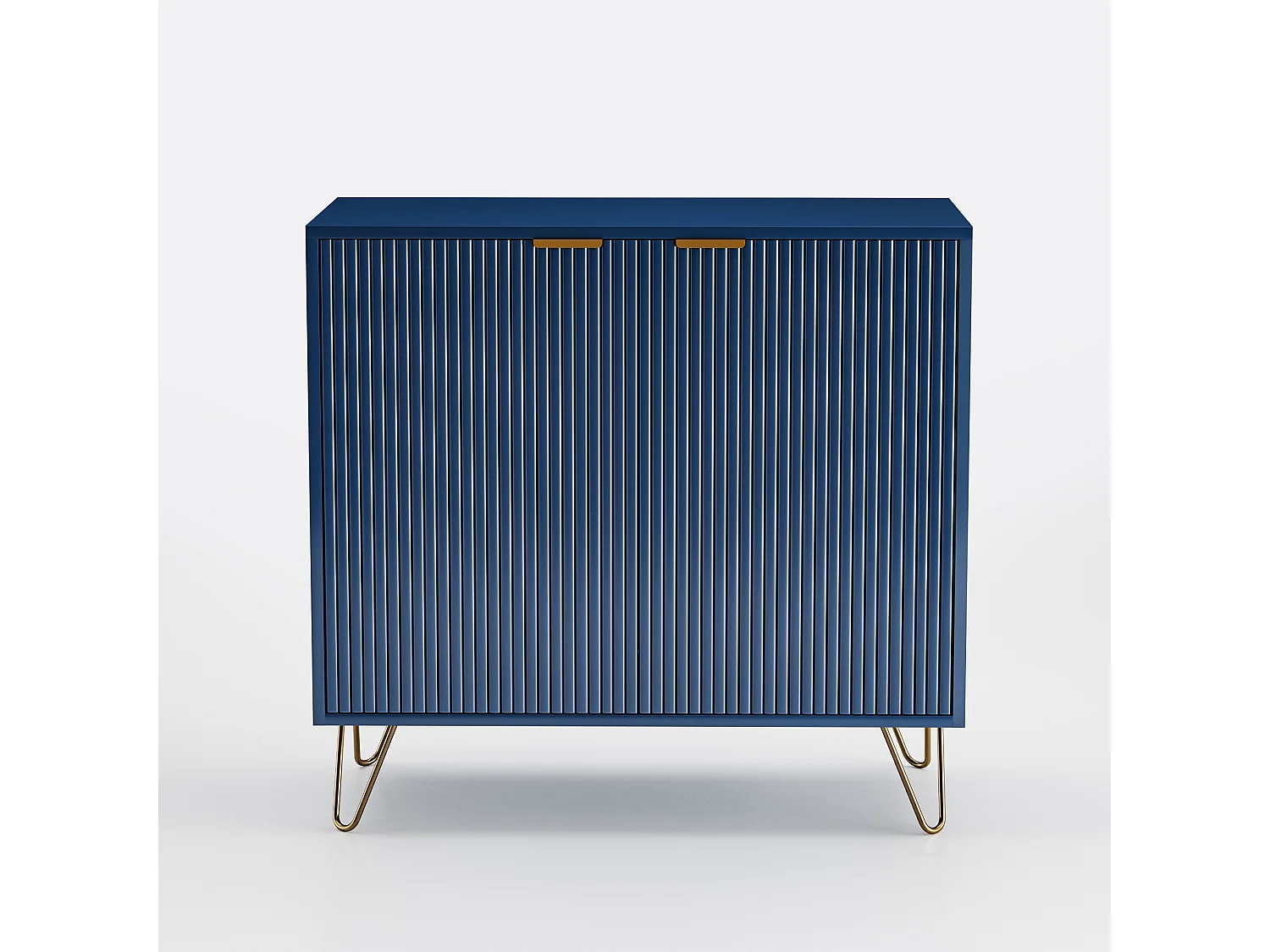 Commode à 2 portes et étagère, buffet, armoire de cuisine, 80 x 40 x 78 cm, bleue