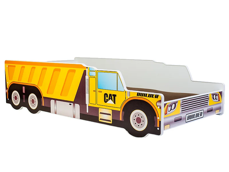 Cama Temática Infantil – Camión de Obras 160x80 cm – Con Estructura y Colchón