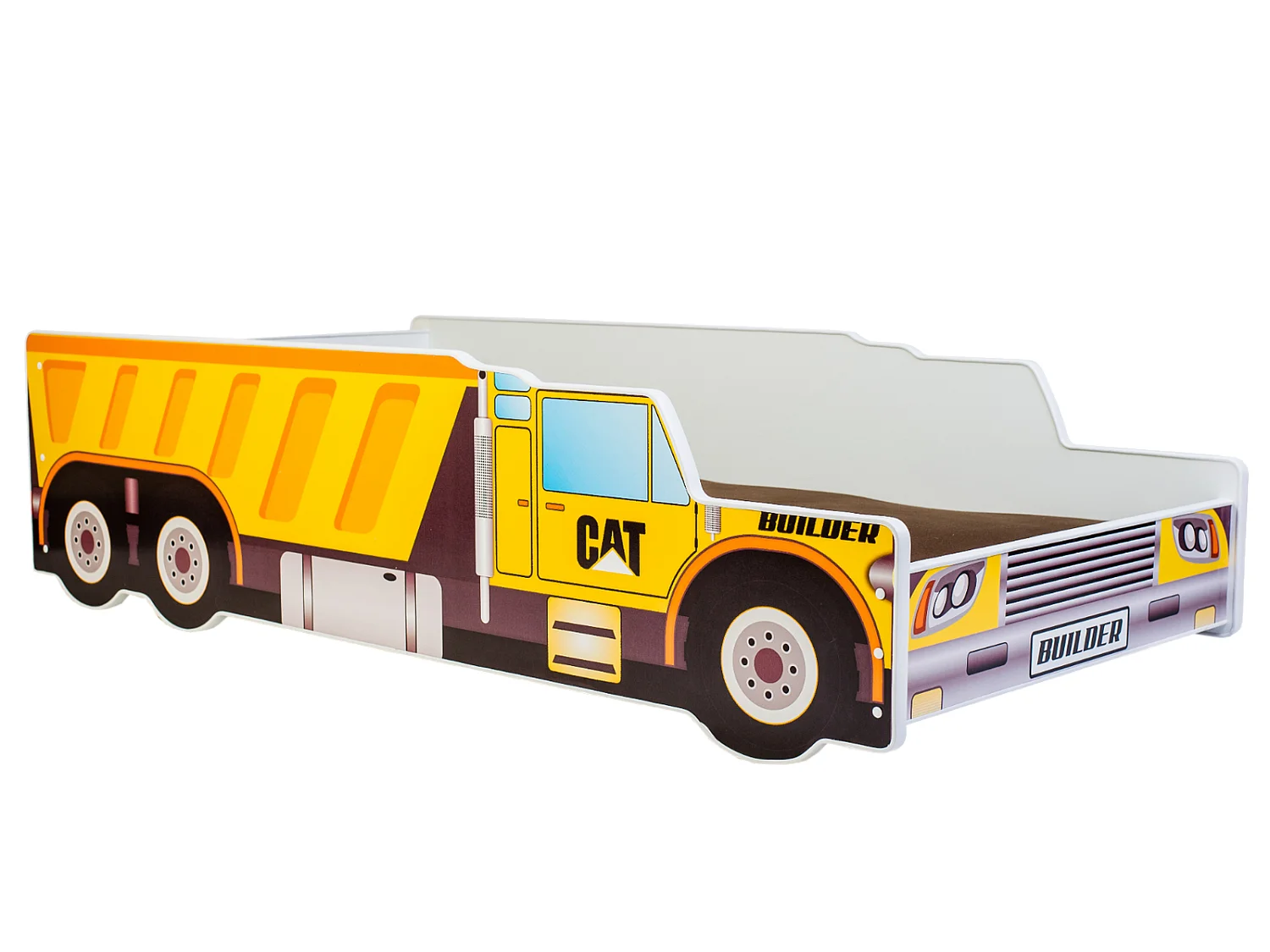 Cama Temática Infantil – Camión de Obras 160x80 cm – Con Estructura y Colchón