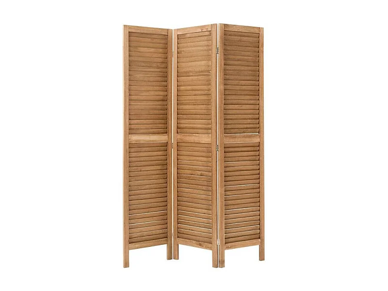 Paravent 3 Panneaux en Bois "Camila" 120x170cm Marron