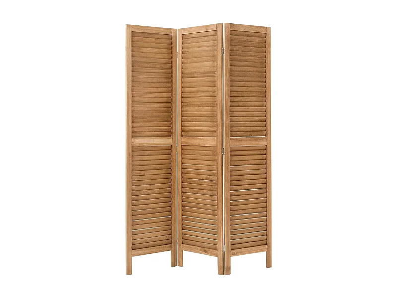 Paravent 3 Panneaux en Bois "Camila" 120x170cm Marron