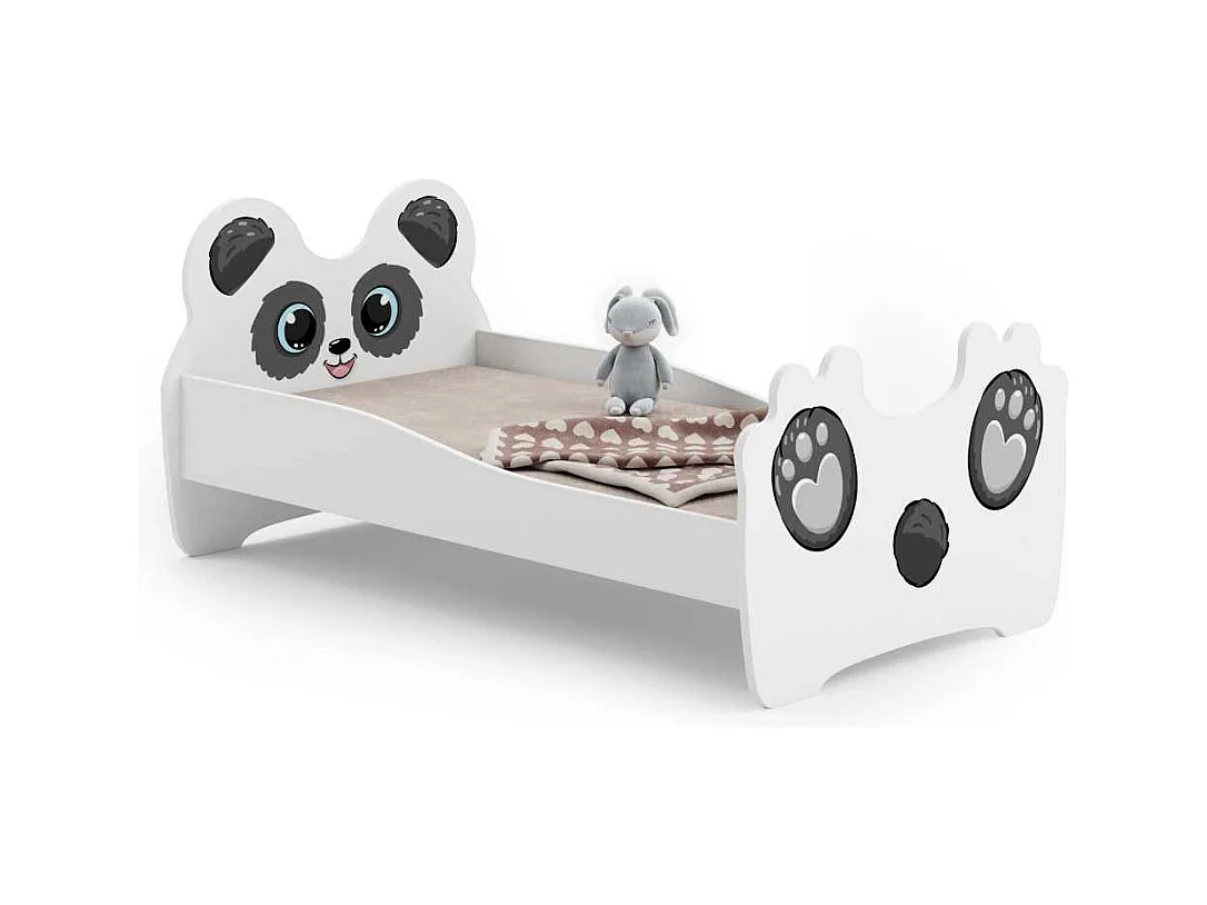Cama Infantil Panda 140x70 cm – Incluye Estructura, Base y Colchón de Espuma