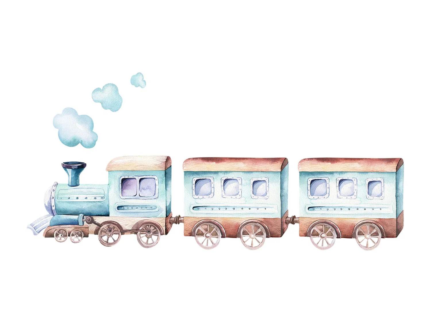 Cama Infantil Blanca 140x70 cm Dibujo Tren con Barandilla – Incluye Colchón de Espuma y Estructura Completa, Dimensiones 144 cm x77 cm x56 cm