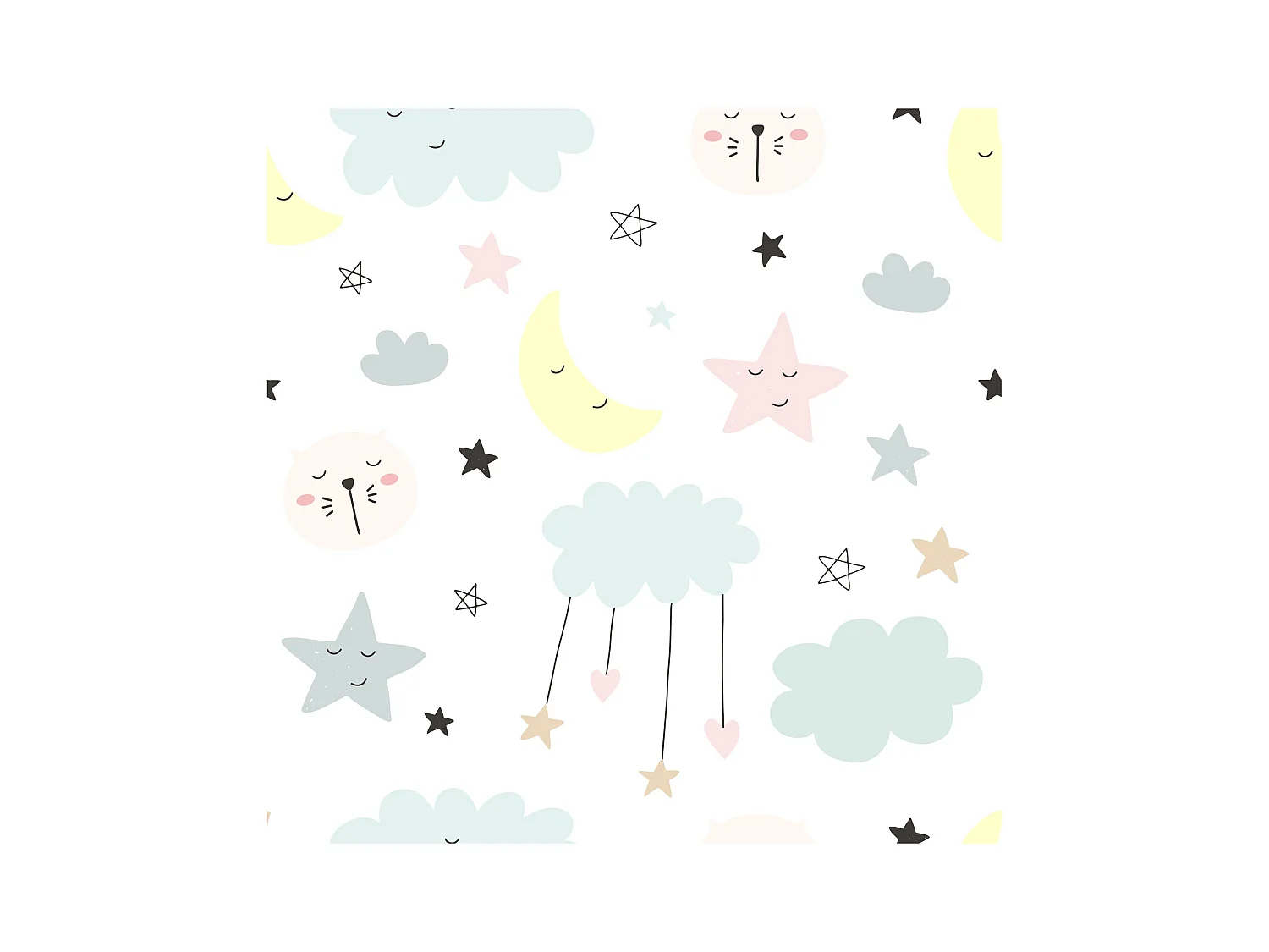 Cama Infantil Blanca 160x80 cm Dibujo Estrellas con Barandilla – Incluye Colchón de Espuma y Estructura Completa, Dimensiones 164x88x63 cm