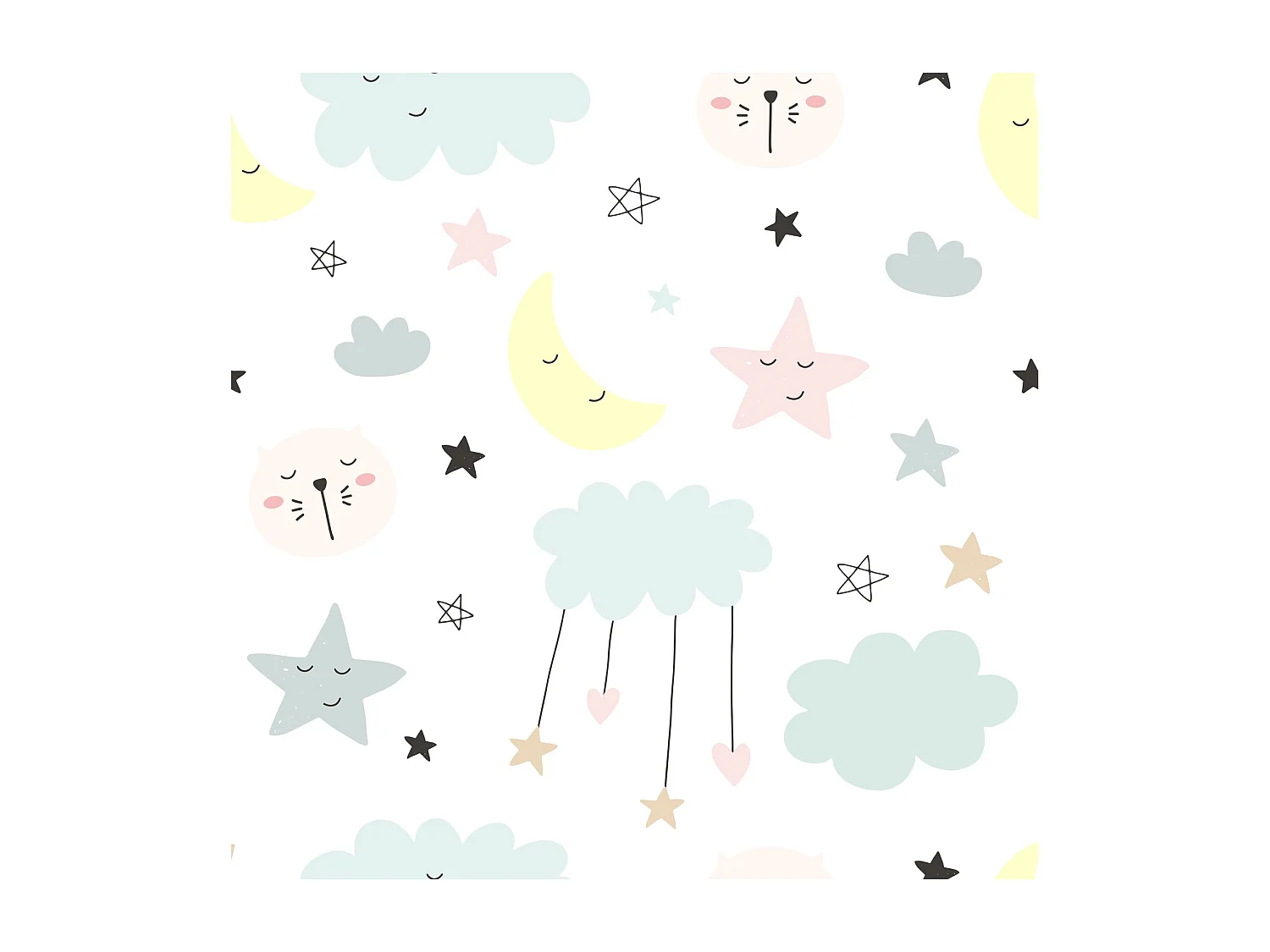 Cama Infantil Blanca 160x80 cm Dibujo Estrellas con Barandilla – Incluye Colchón de Espuma y Estructura Completa, Dimensiones 164x88x63 cm