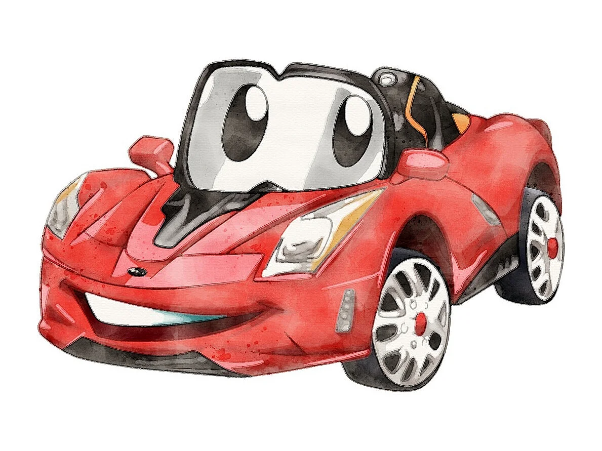 Cama Infantil Blanca 160x80 cm Dibujo Coche con Barandilla – Incluye Colchón de Espuma y Estructura Completa, Dimensiones 164x88x63 cm