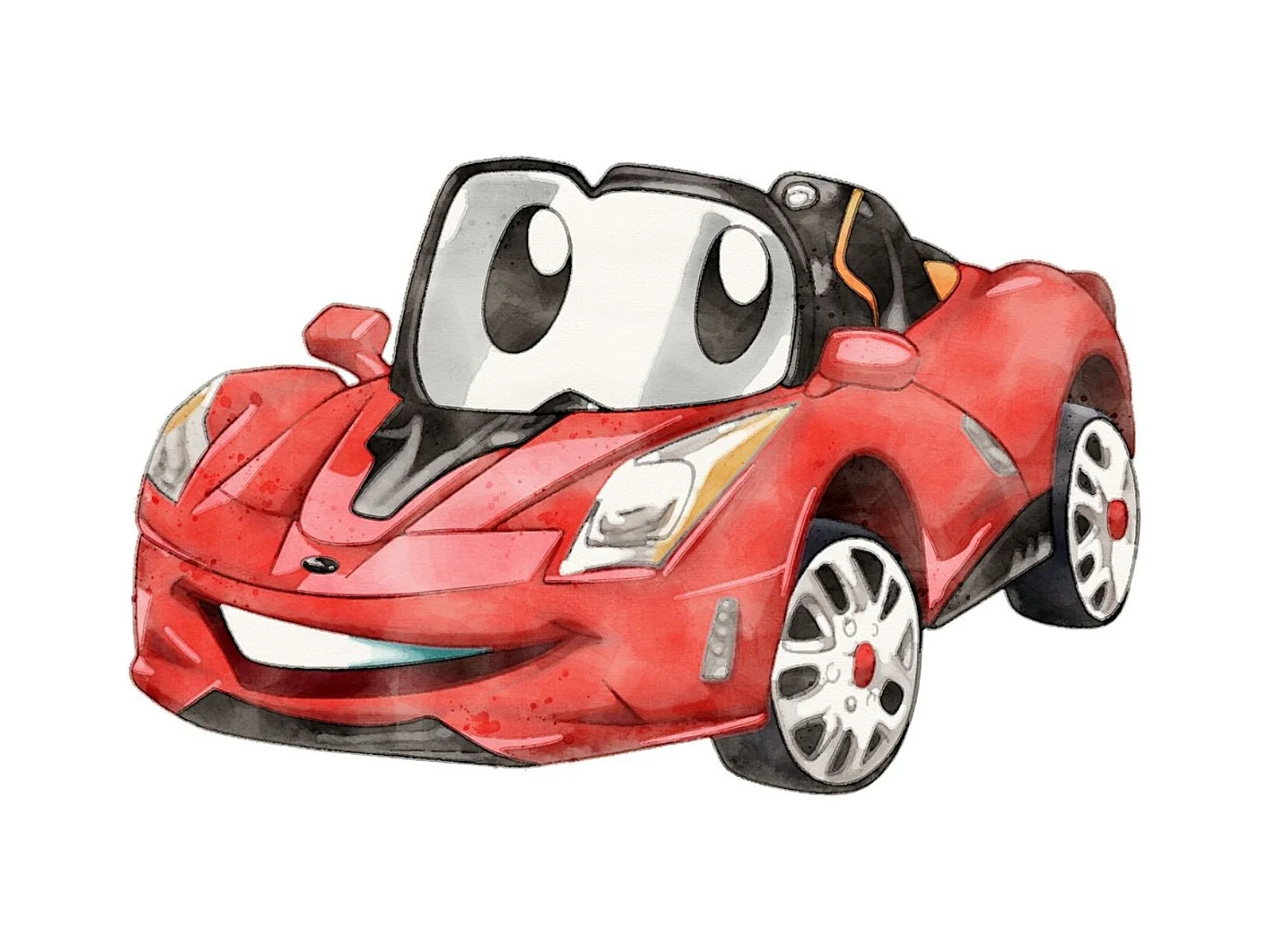 Cama Infantil Blanca Estilo Escandinavo Dibujo Coche 140x70 cm con Cajón – Incluye Colchón de Espuma, Base y Estructura Completa