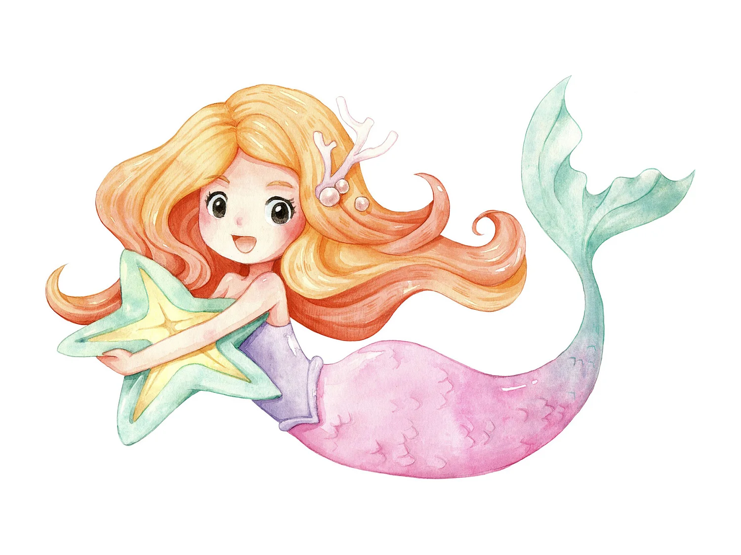 Cama Infantil Blanca 160x80 cm Dibujo Sirena con Cajón y Barandilla – Incluye Colchón de Espuma, Estructura Completa 164x88x63 cm, Diseño Seguro y Com