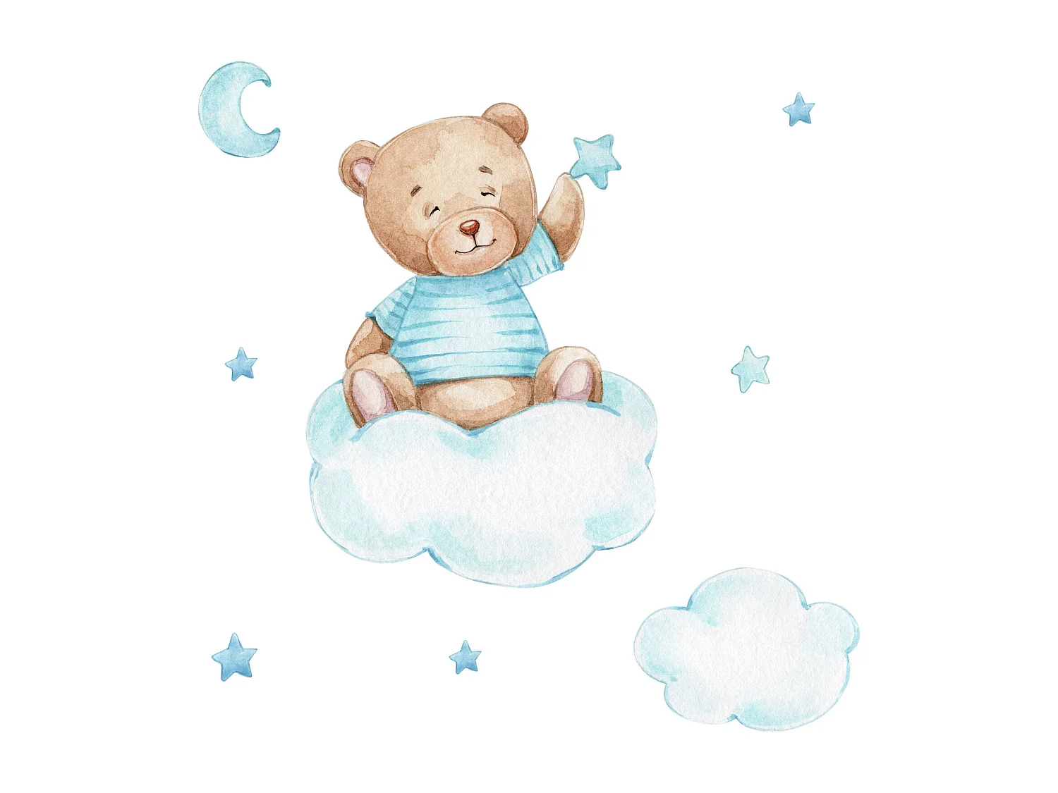 Cama Infantil Blanca 160x80 cm Dibujo Oso con Barandilla – Incluye Colchón de Espuma y Estructura Completa, Dimensiones 164x88x63 cm