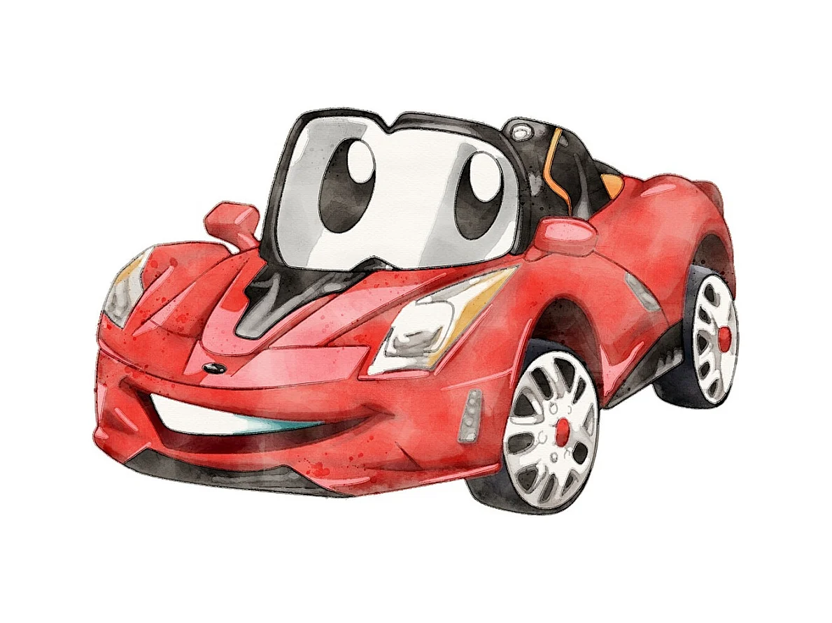 Cama Infantil Blanca 140x70 cm Dibujo Coche con Barandilla – Incluye Colchón de Espuma y Estructura Completa, Dimen: 144 cm x77 cm x56 cm