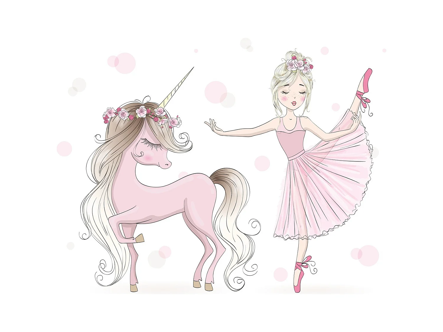 Cama Infantil Blanca 160x80 cm Dibujo Niña con unicornio con Barandilla – Incluye Colchón de Espuma, Estructura Completa 164 cm x 84 cm x 63 cm