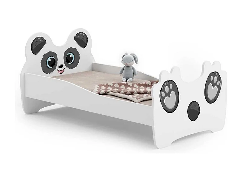 Cama Infantil Panda 160x80 cm – Incluye Estructura, Base y Colchón de Espuma