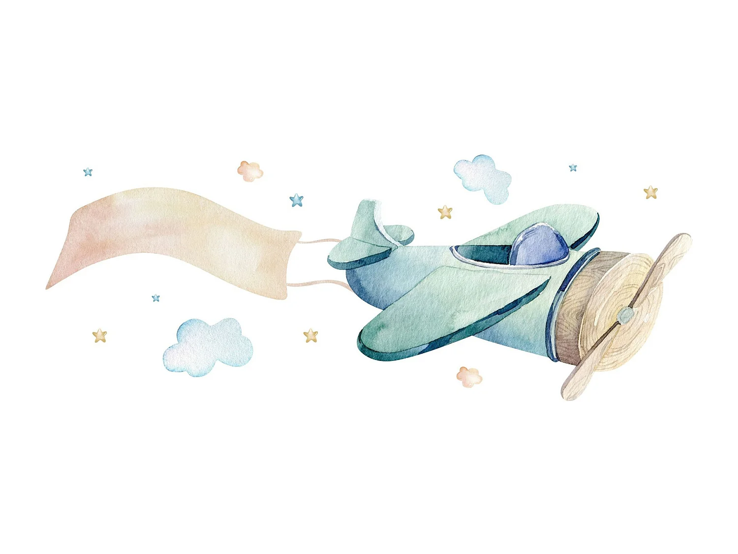 Cama Infantil Blanca Estilo Escandinavo Dibujo Avión 140x70 cm con Cajón – Incluye Colchón de Espuma, Base y Estructura Completa