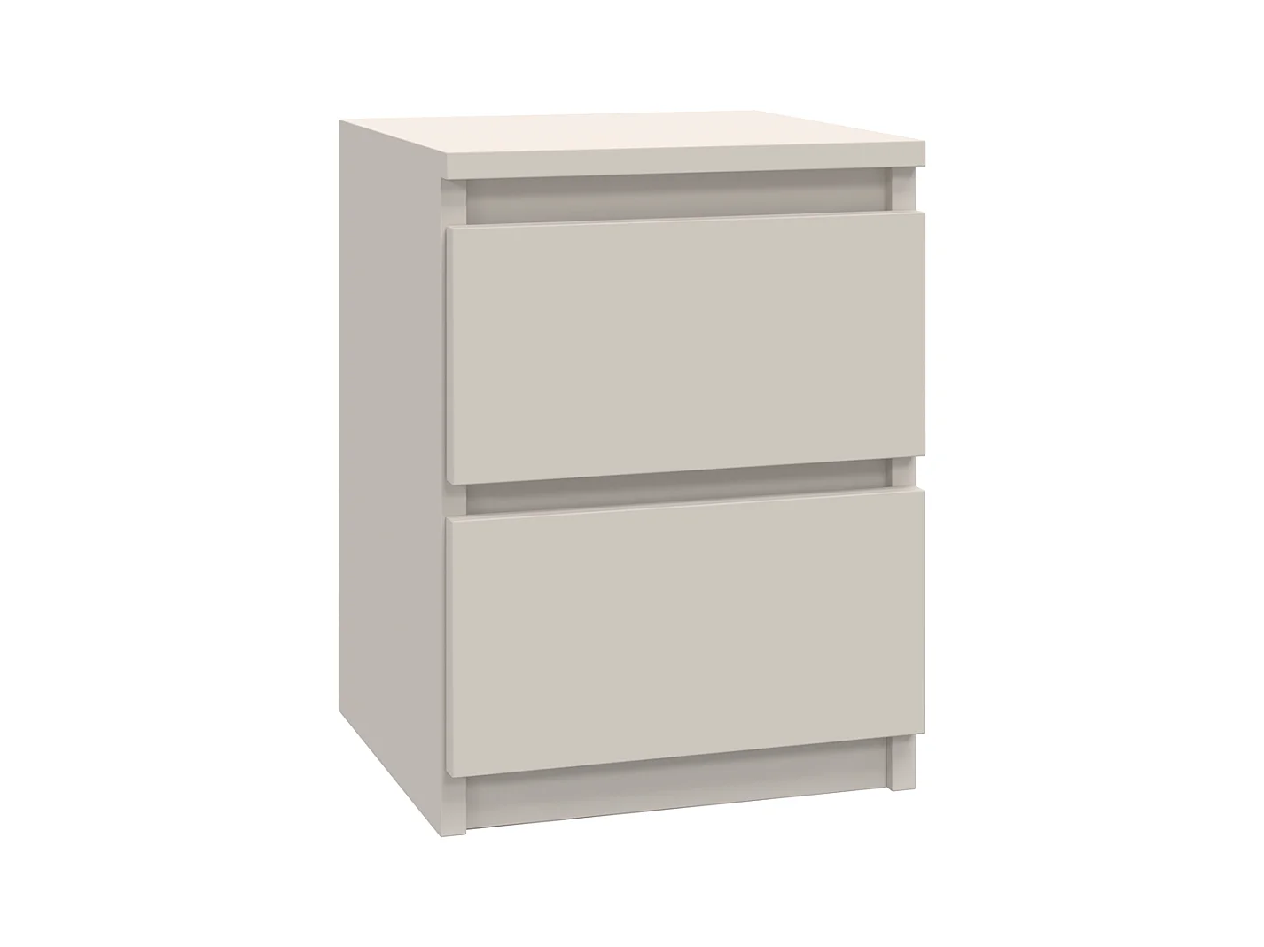 Mesita de Noche 2 Cajones Color Cachemira – 40x30x30 cm – Cajones con Guías Suaves – Diseño Elegante y Seguro