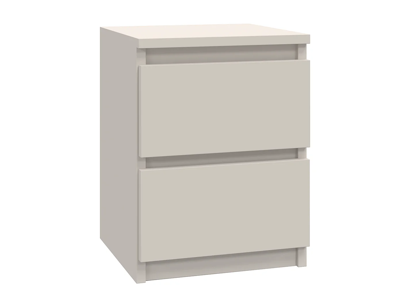 Mesita de Noche 2 Cajones Color Cachemira – 40x30x30 cm – Cajones con Guías Suaves – Diseño Elegante y Seguro