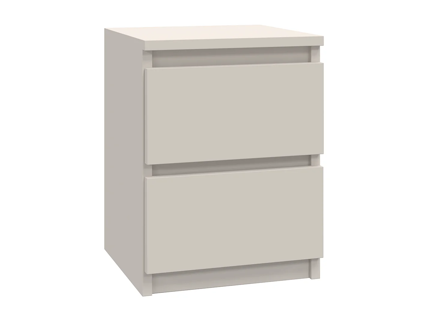 Mesita de Noche 2 Cajones Color Cachemira – 40x30x30 cm – Cajones con Guías Suaves – Diseño Elegante y Seguro