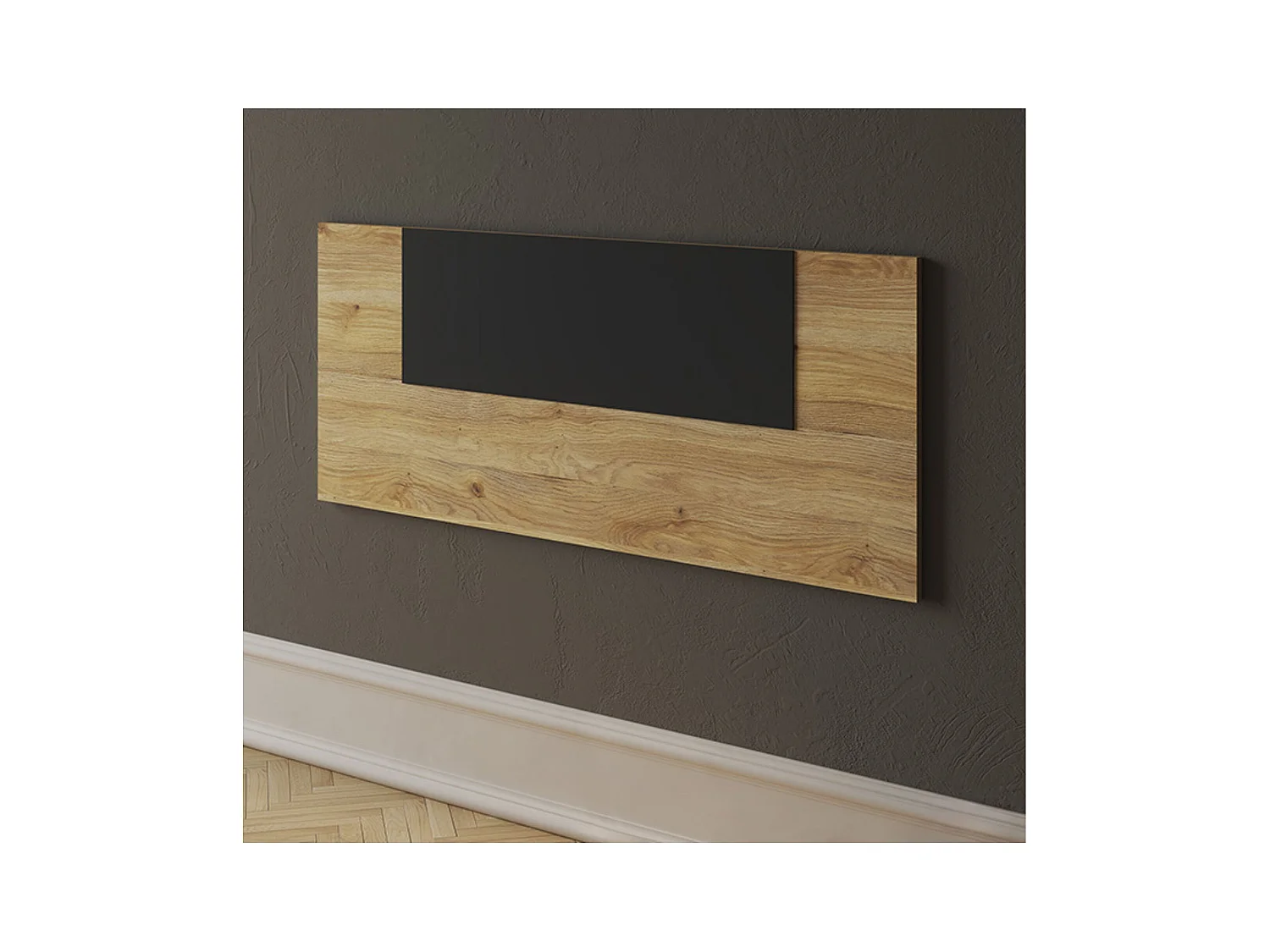 Meyvaser Conjunto Pack Cabecero y 2 Mesitas de Noche,Mesilla de noche 2 Cajones Color Mauvella, Medidas:110x45x1,6 cm (LargoxAltoxProfundo)