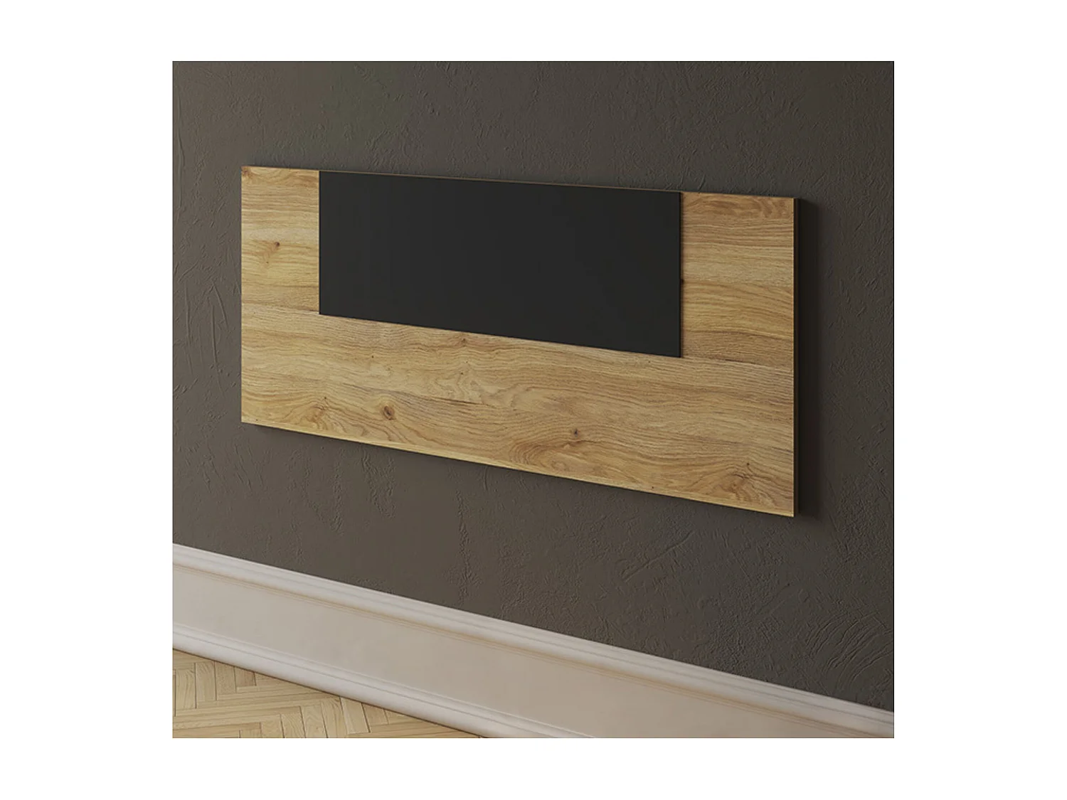 Meyvaser Conjunto Pack Cabecero y 2 Mesitas de Noche,Mesilla de noche 3 Cajones Color Mauvella, Medidas:110x45x1,6 cm (LargoxAltoxProfundo)