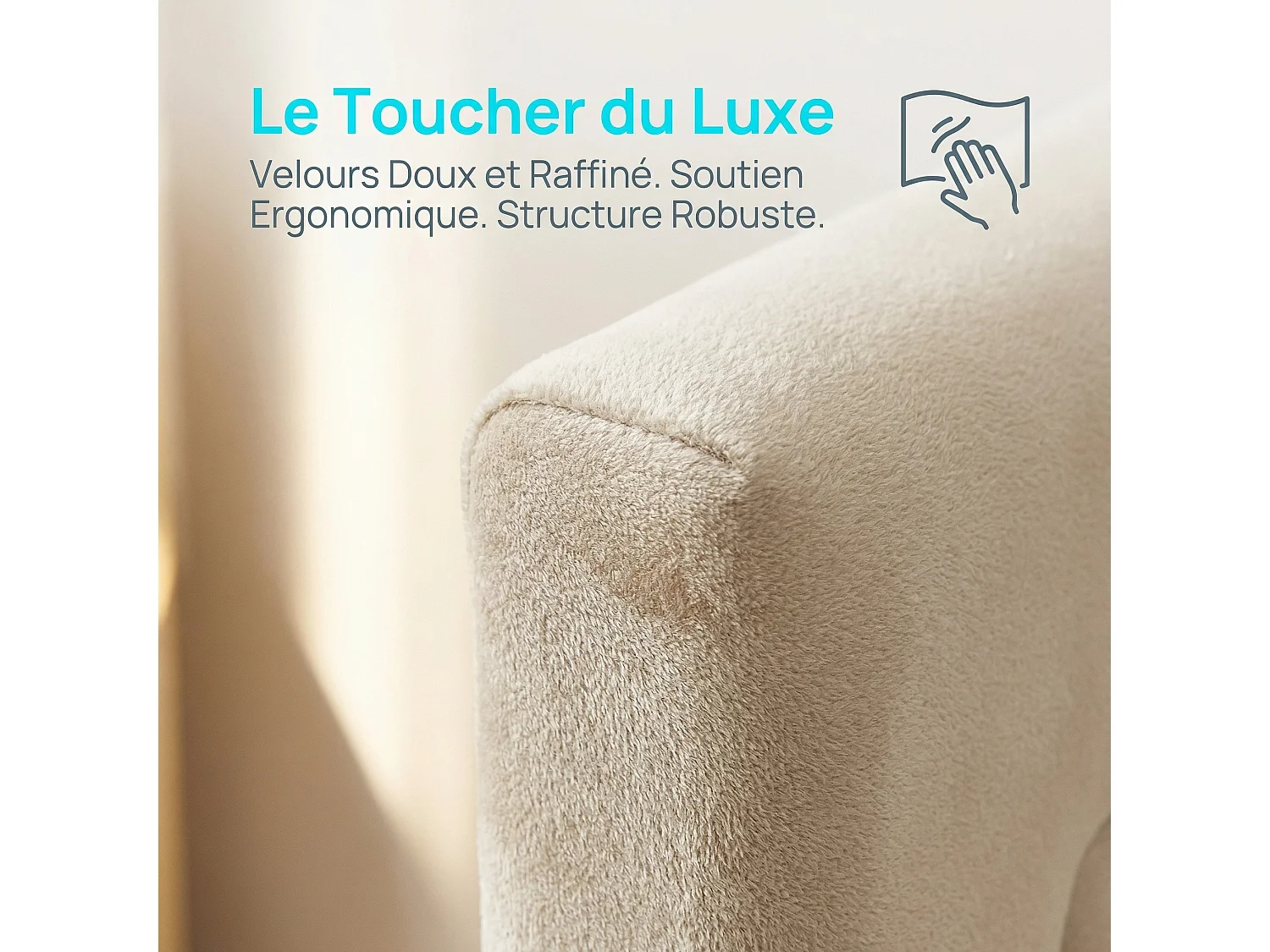 Lit coquillage 90x200 cm en velours beige - Lit enfant princesse rembourré avec tiroir de rangement, sommier à lattes et éclairage LED intégré