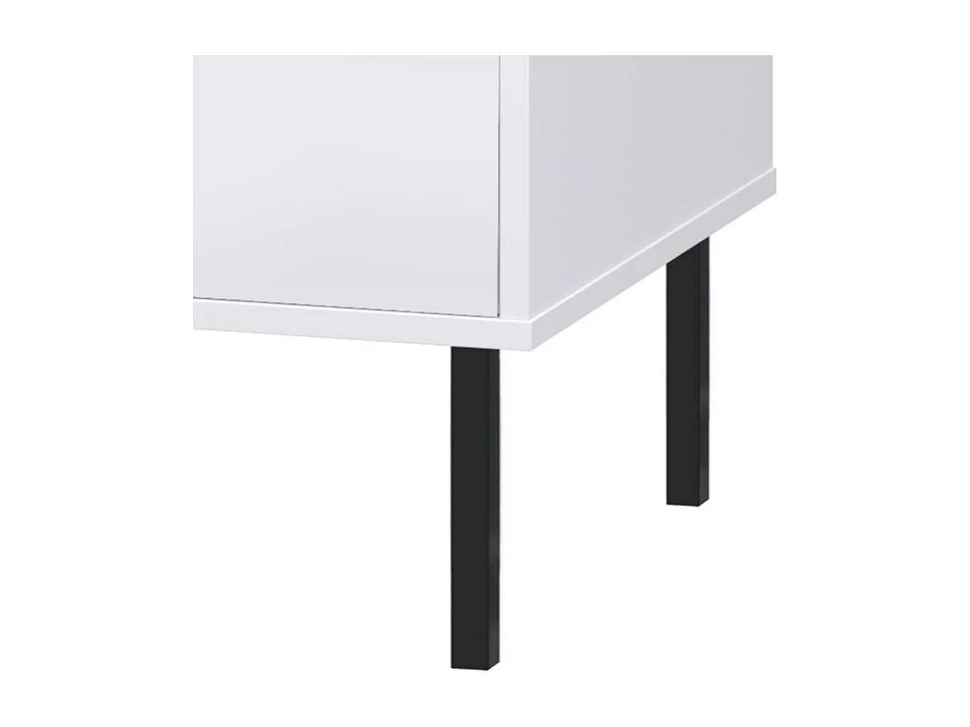 Cómoda Aparador de salón Color Blanco 137x40x73 cm con 2 Puertas y Estantes Abiertos – Diseño Elegante y Versátil para Salón, Dormitorio u Oficina