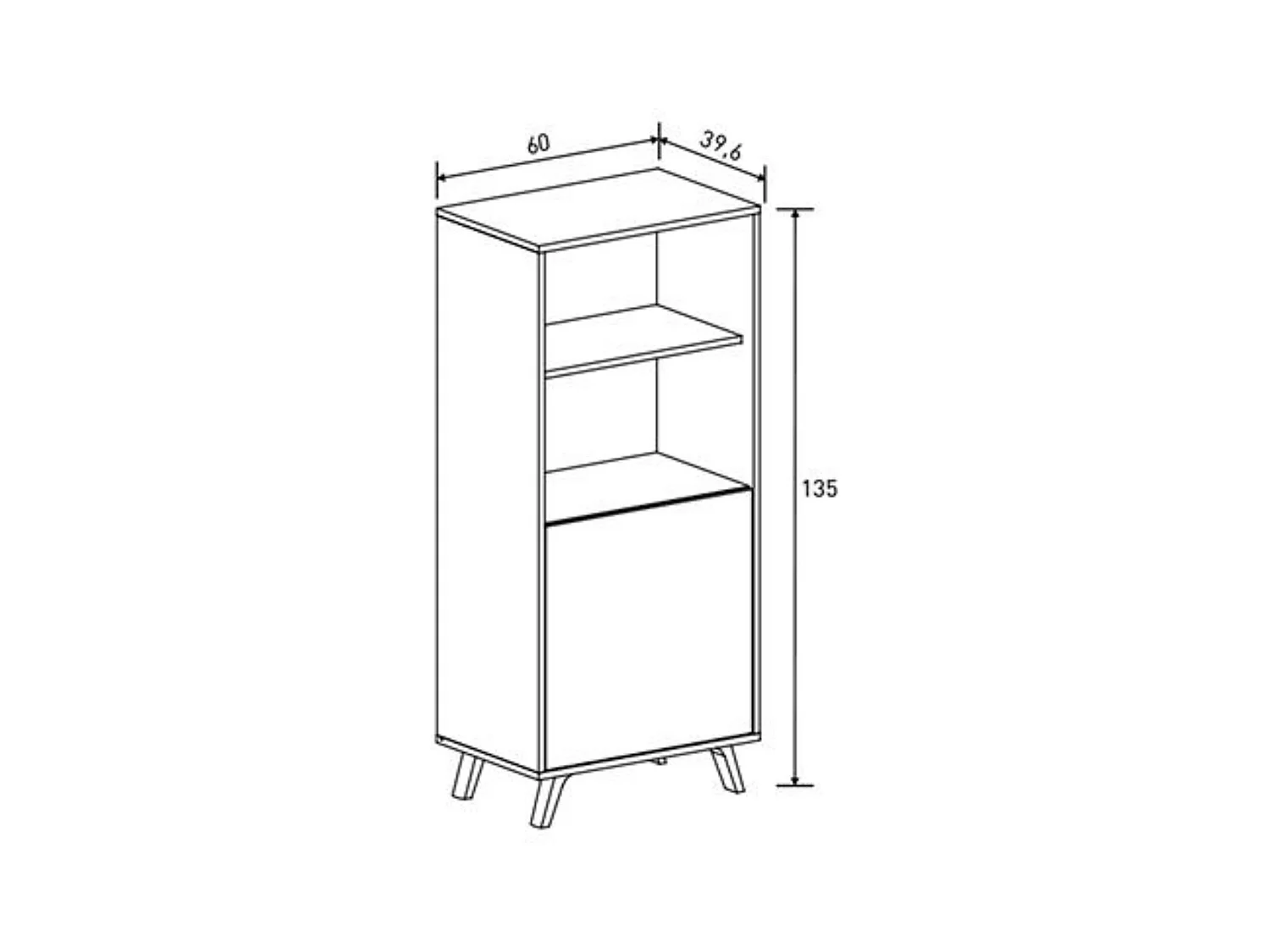 Mueble Bar para Salón o Comedor, Aparador de Cocina, Color Mauvella-rayas, Medidas: 60 cm (Ancho) x 135 cm (Alto) x 40 cm (Fondo) – Meyvaser