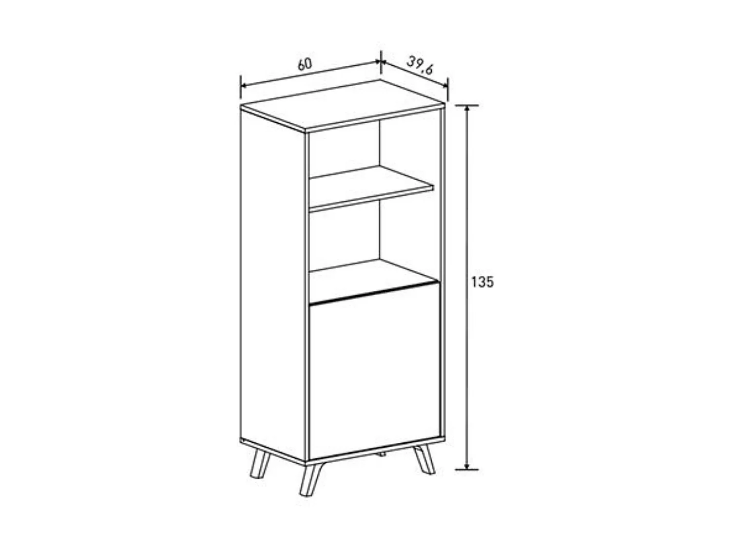 Mueble Bar para Salón o Comedor, Aparador de Cocina, Color Mauvella-rayas, Medidas: 60 cm (Ancho) x 135 cm (Alto) x 40 cm (Fondo) – Meyvaser