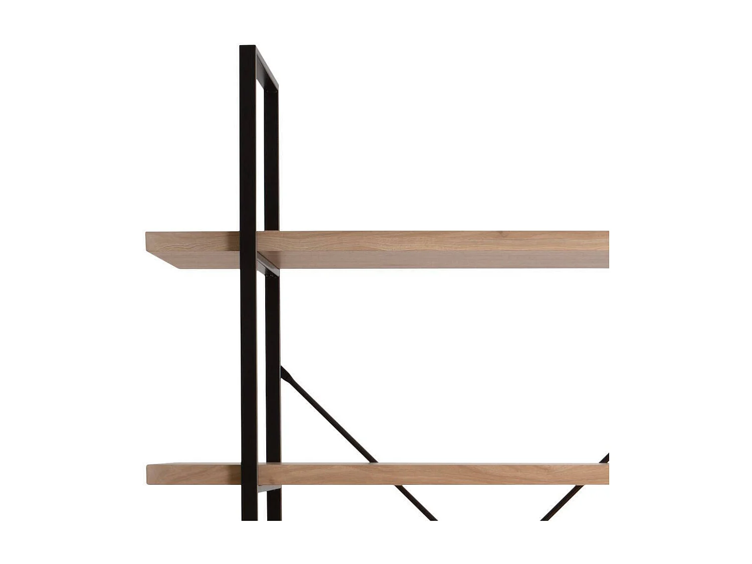 Estantería de Salón 5 Baldas – 100x32,5x174 cm, Estructura Metálica Negra y Baldas en Roble, Estilo Industrial Moderno, Capacidad 10 kg por Balda, KIT