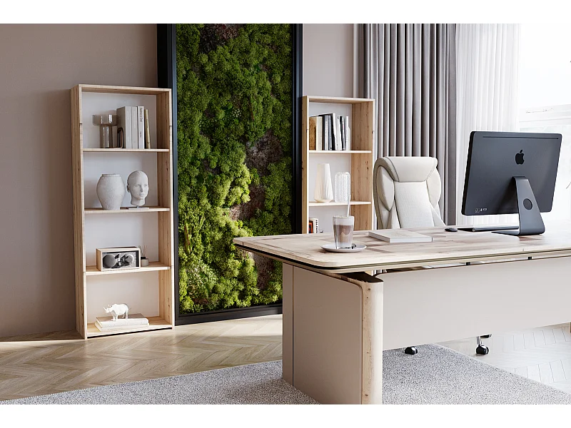 Estantería Librería Roble 160x60x30 cm – Estilo Escandinavo con Estantes Abiertos, Diseño Moderno y Funcional para Salón, Dormitorio u Oficina