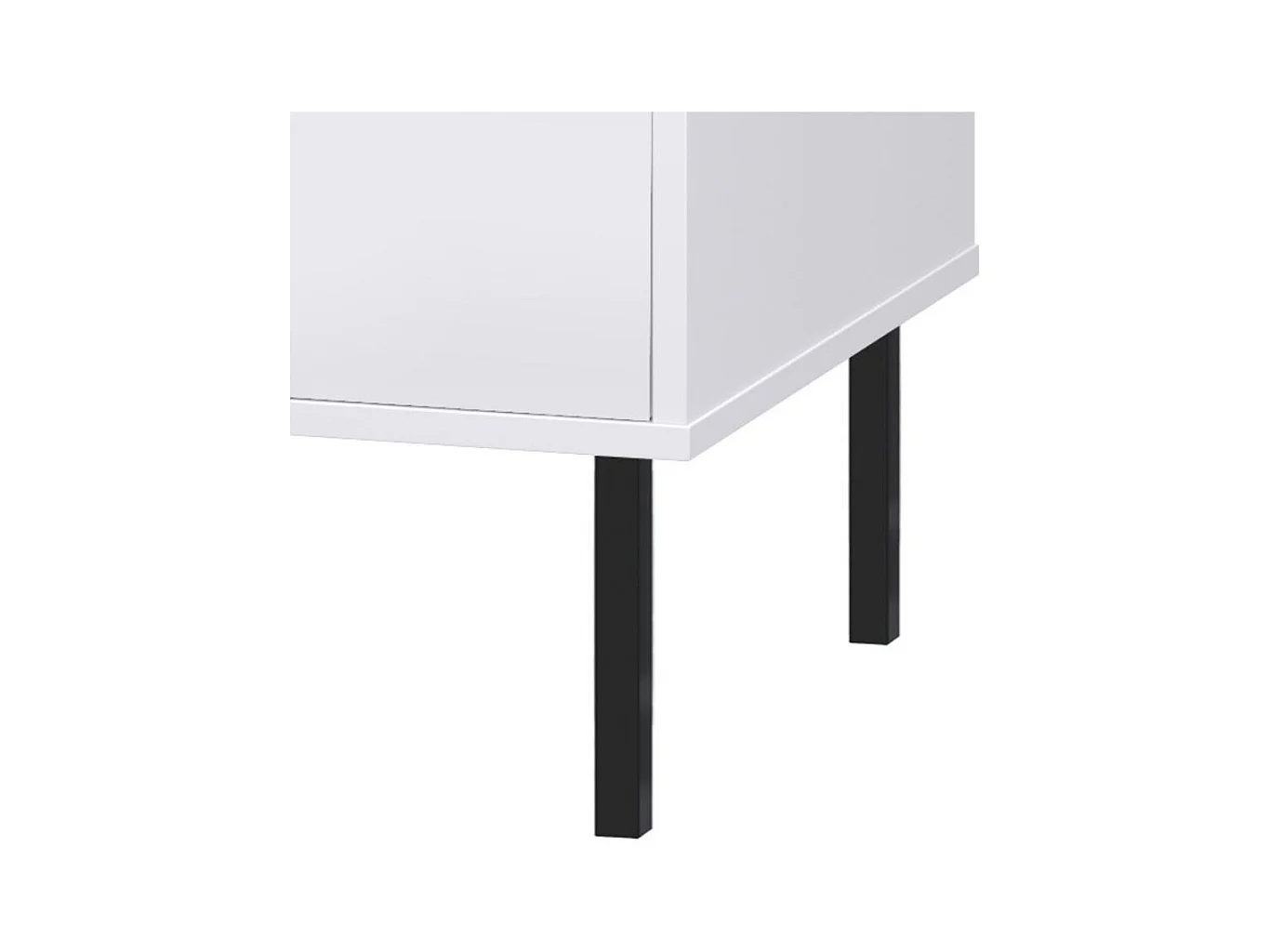 Estantería Columna 153x50x40 cm Color Blanco – Con 2 Puertas y Estantes Abiertos, Diseño Elegante y Funcional para Salón o Despacho