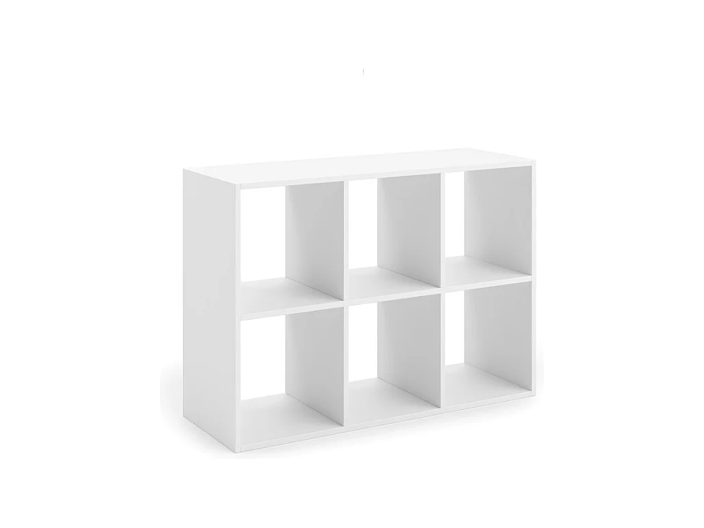 Mueble Estantería 2x3 Blanco – Diseño Nórdico – Ideal para Salón, Dormitorio u Oficina