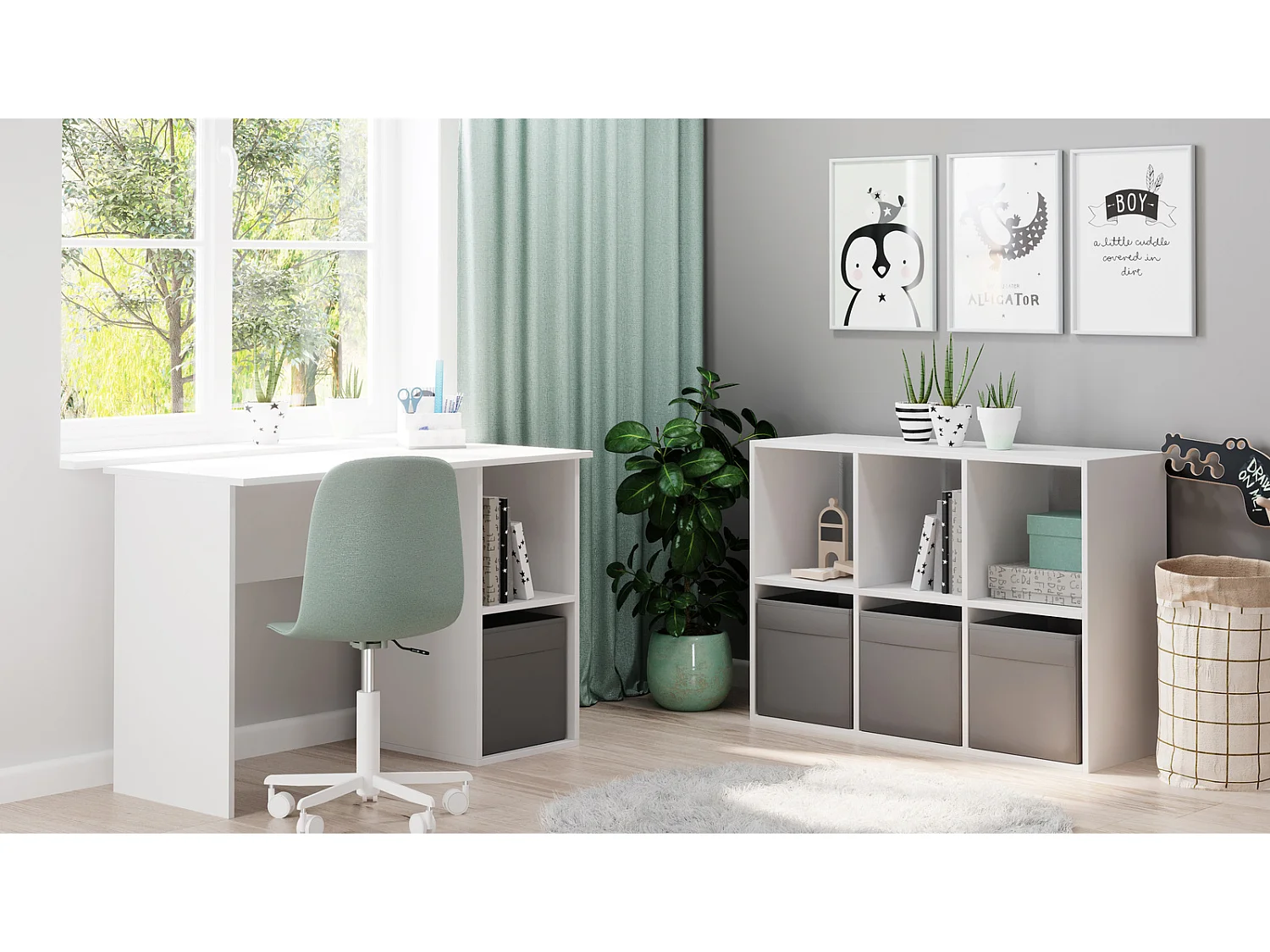 Mueble Estantería 2x3 Blanco – Diseño Nórdico – Ideal para Salón, Dormitorio u Oficina